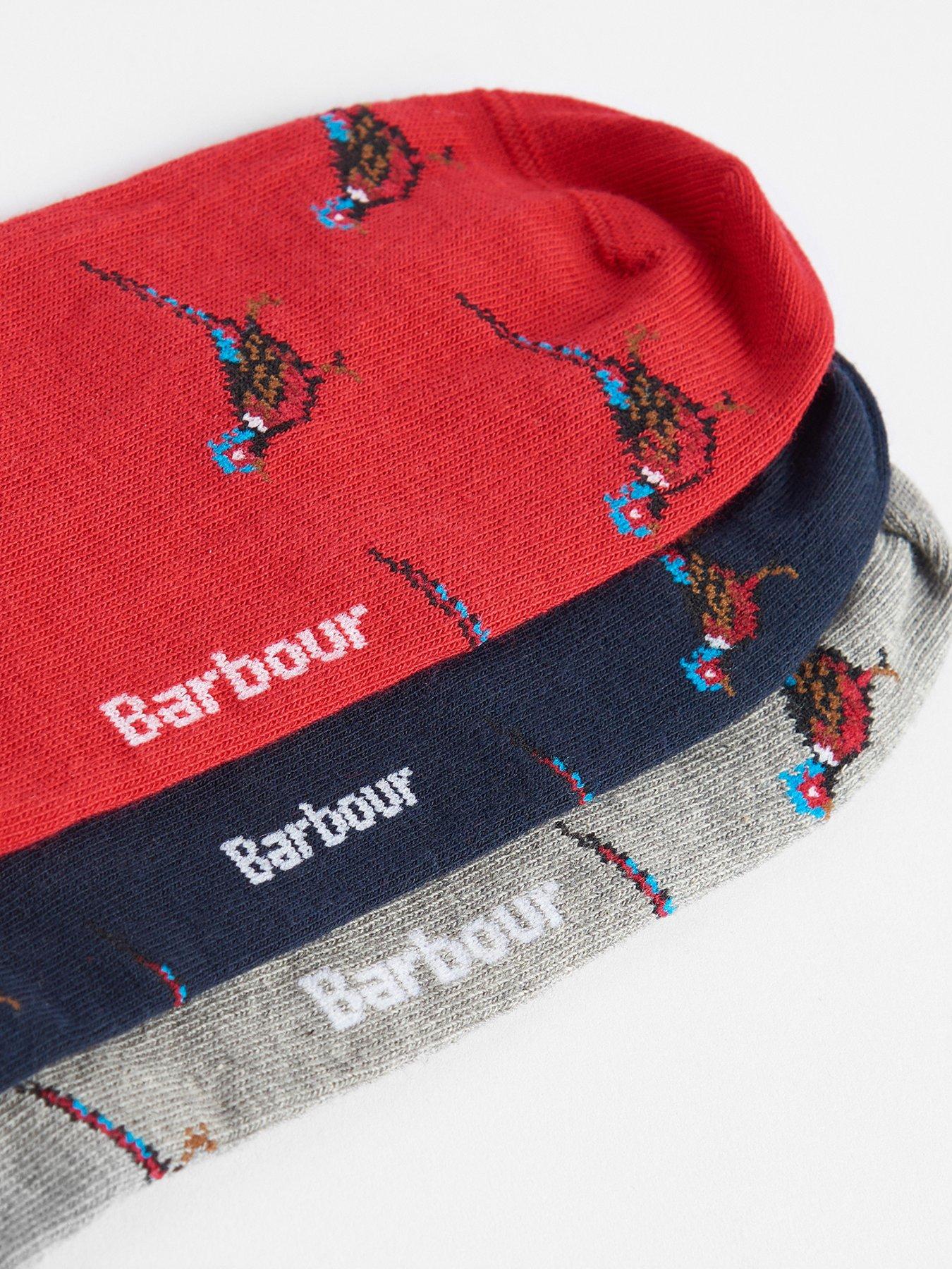 Image 2 of 4 of Barbour Pheasant Socks Gift Set - Red Multi
