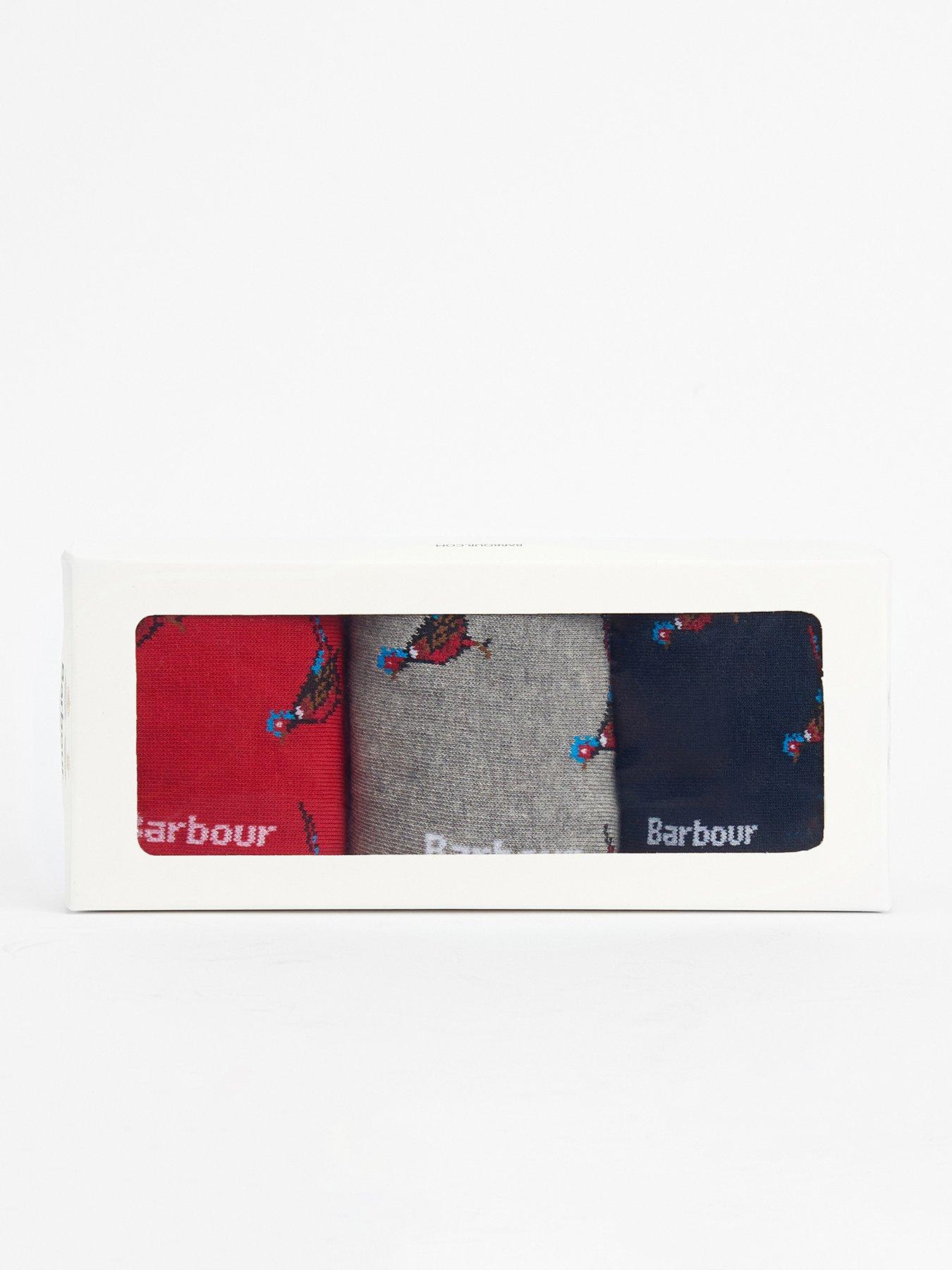 Image 3 of 4 of Barbour Pheasant Socks Gift Set - Red Multi