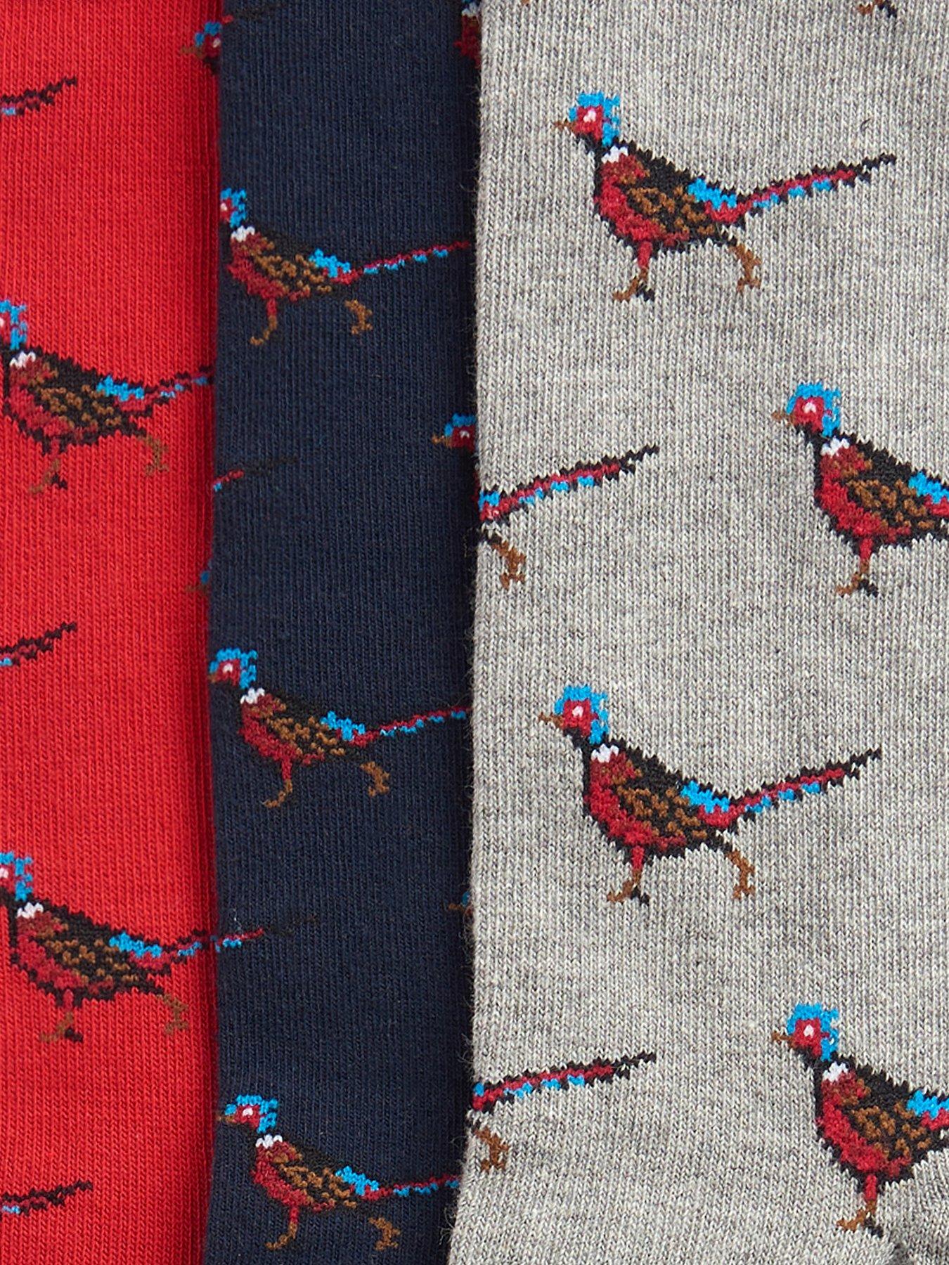 Image 4 of 4 of Barbour Pheasant Socks Gift Set - Red Multi