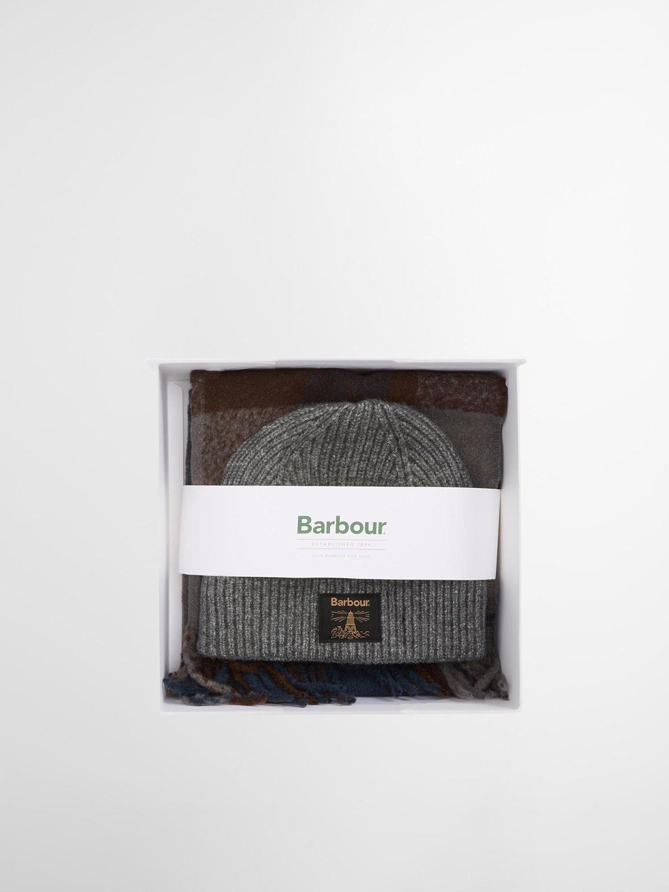 Image 3 of 4 of Barbour Westerdale Knitted Beanie &amp; Scarf Gift Set - Brown