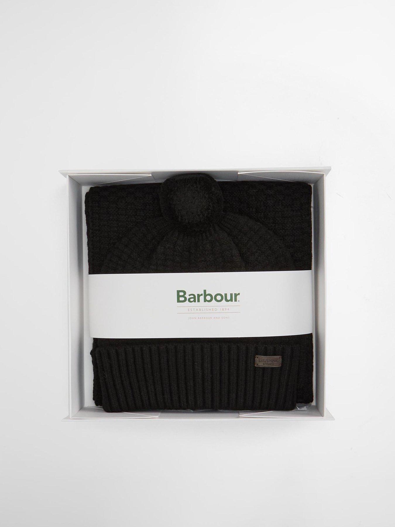 Image 3 of 4 of Barbour Ramside Beanie And Scarf Gift Set - Black