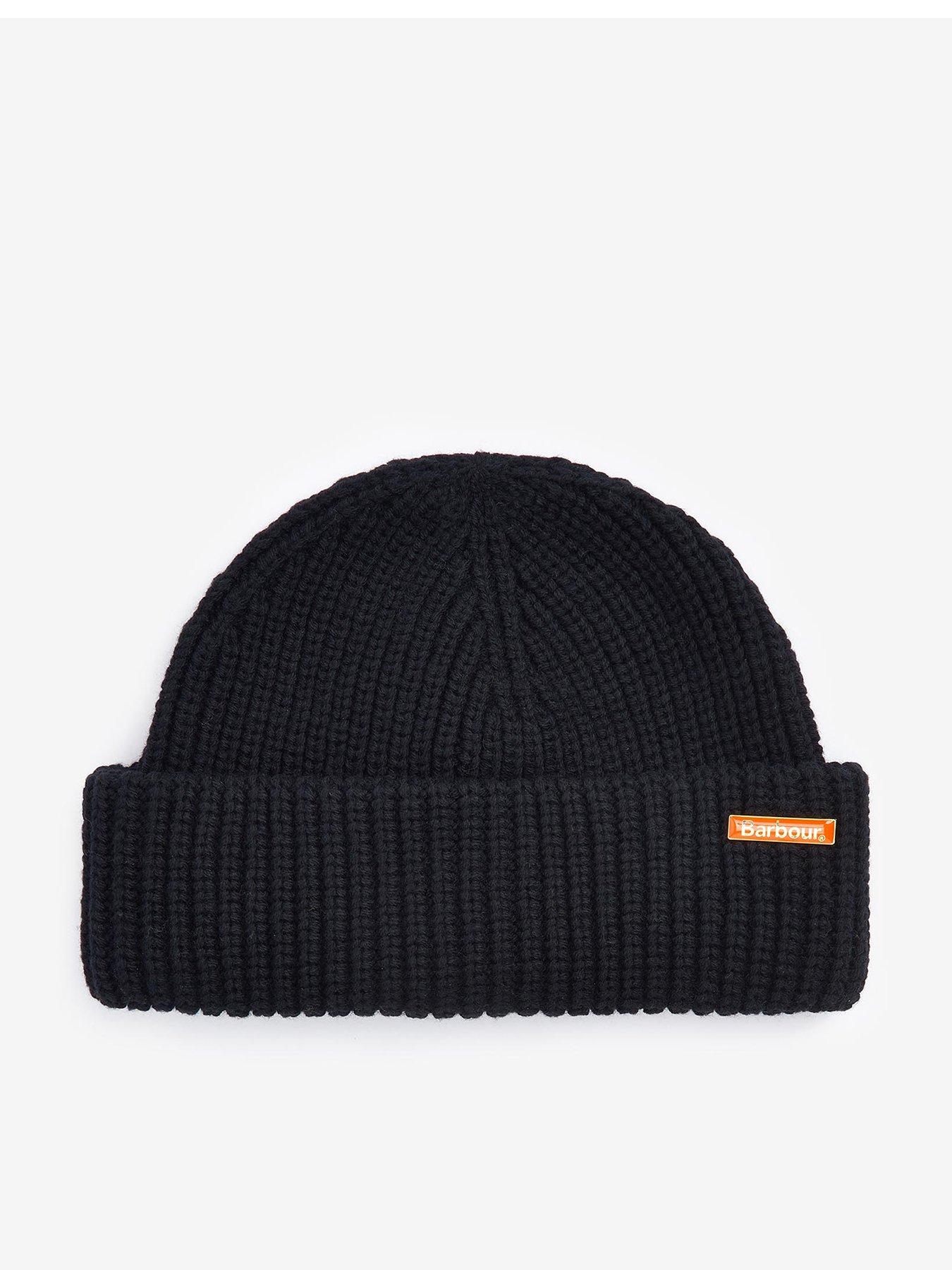 Image 1 of 4 of Barbour Mosely Small Knitted Beanie Hat - Black