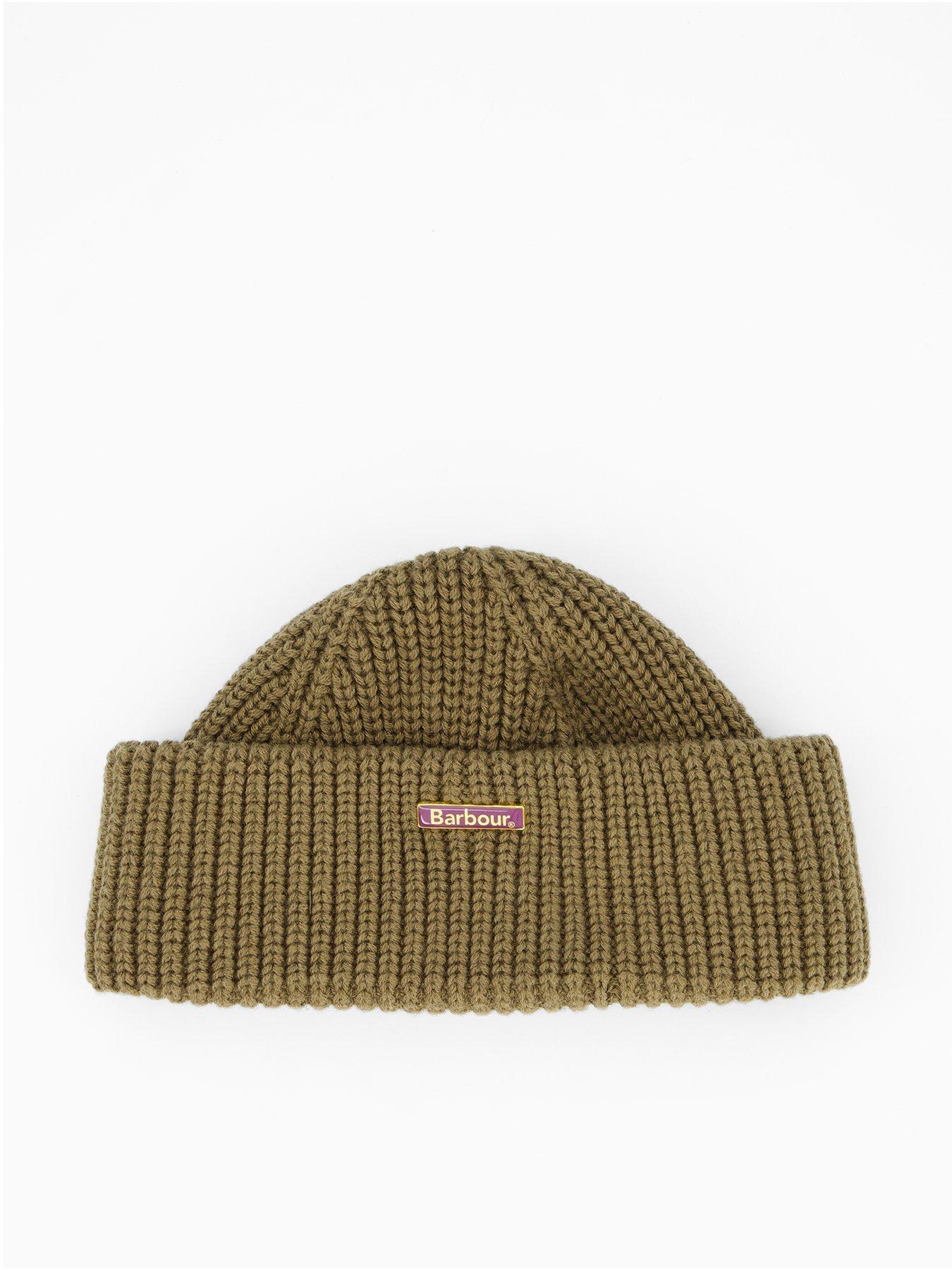 Barbour Mosely Small Knitted Beanie Hat - Khaki