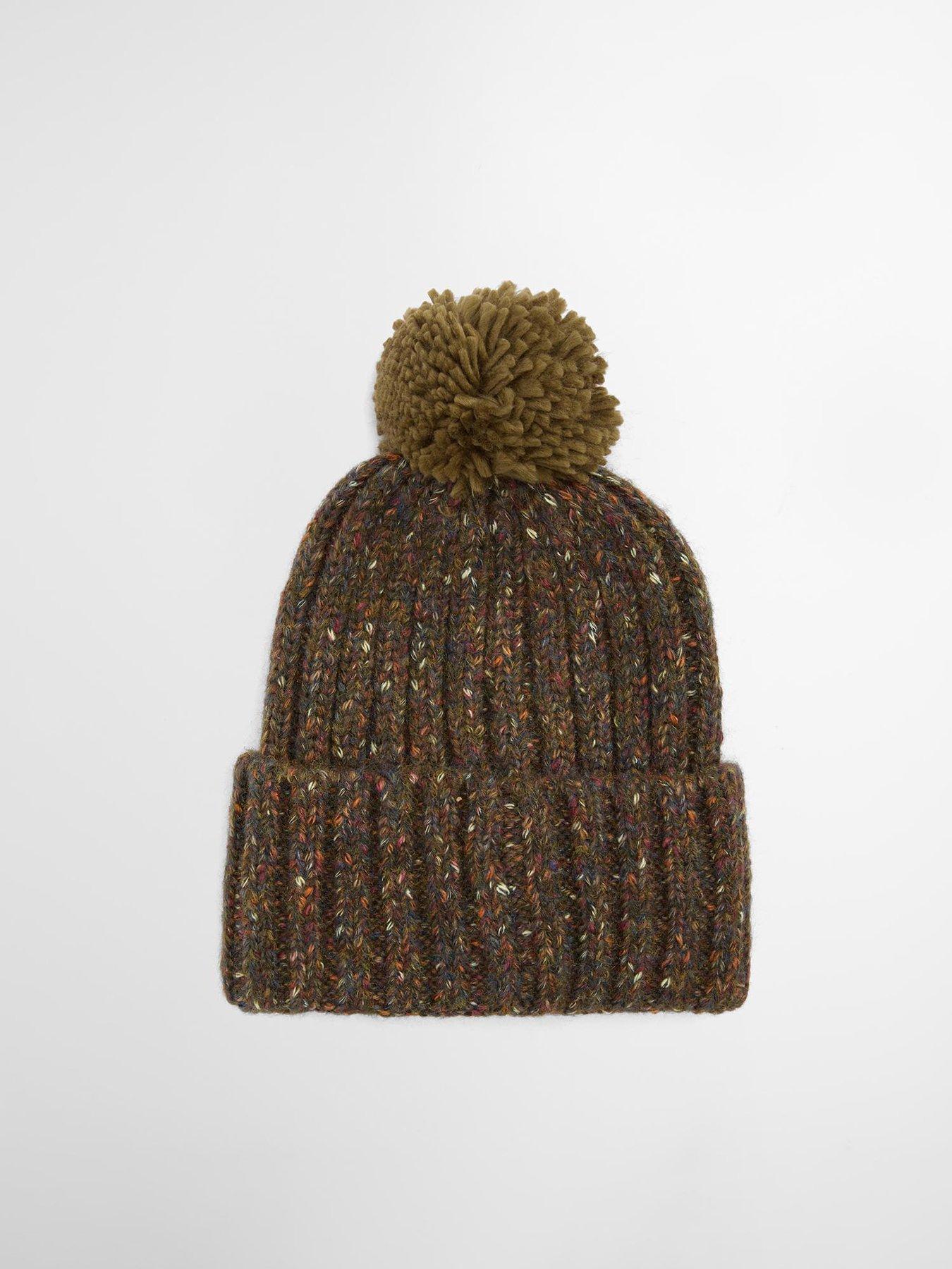 barbour-kelson-fleck-pom-beanie-hat-khakiback