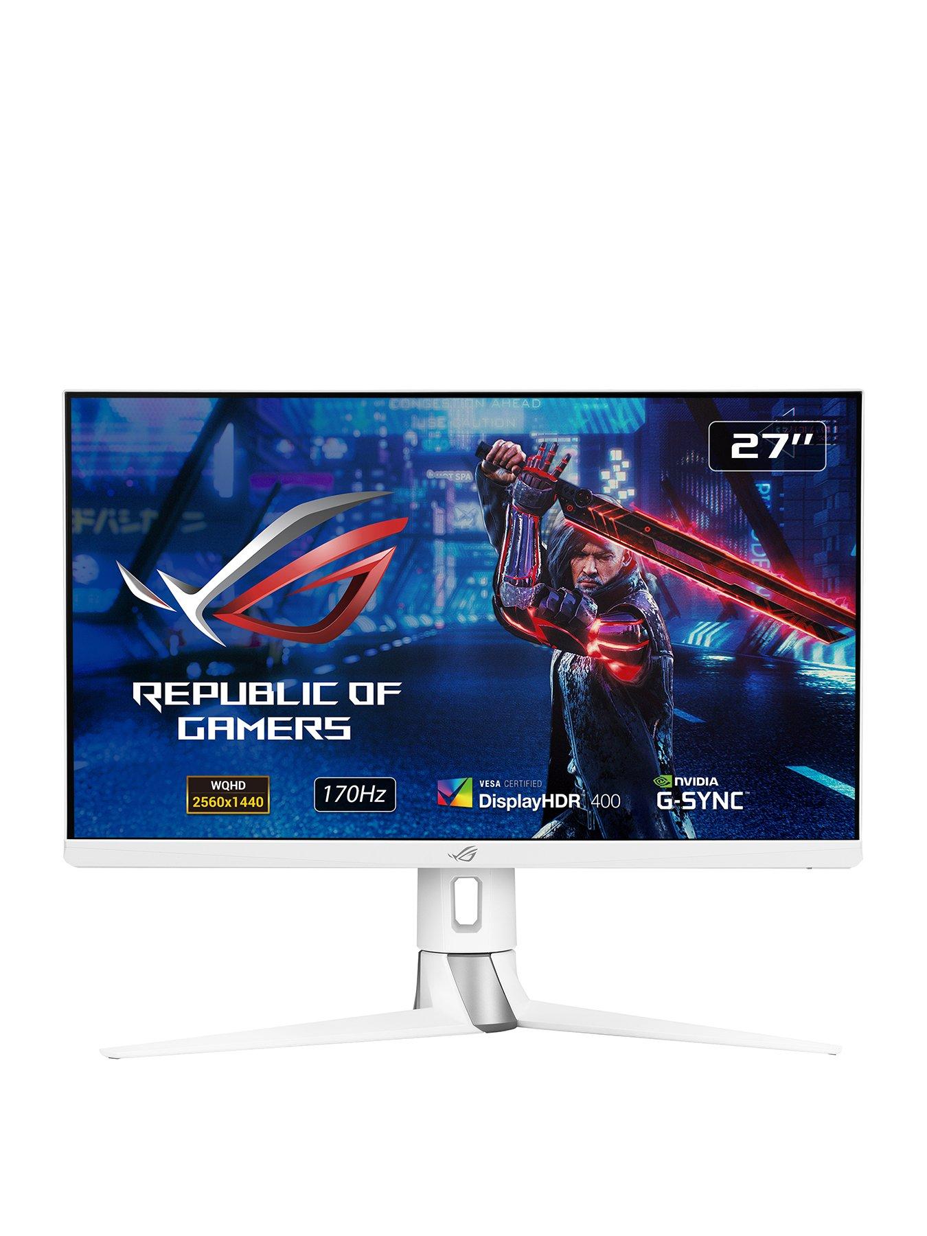 undefined ROG Strix XG27AQ-W IPS Gaming Monitor - 27in WQHD (2560 x 1440), Fast IPS, Overclockable 170Hz (Above 144Hz), 1ms response time