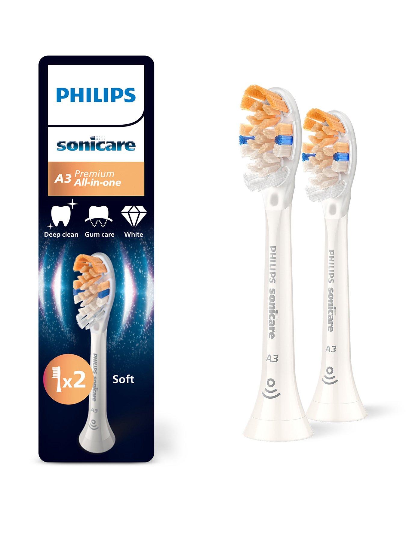 Philips Philips Sonicare A3 Premium All-in-One, Genuine Replacement Toothbrush Heads, White, 2 Pack, HX9092/87