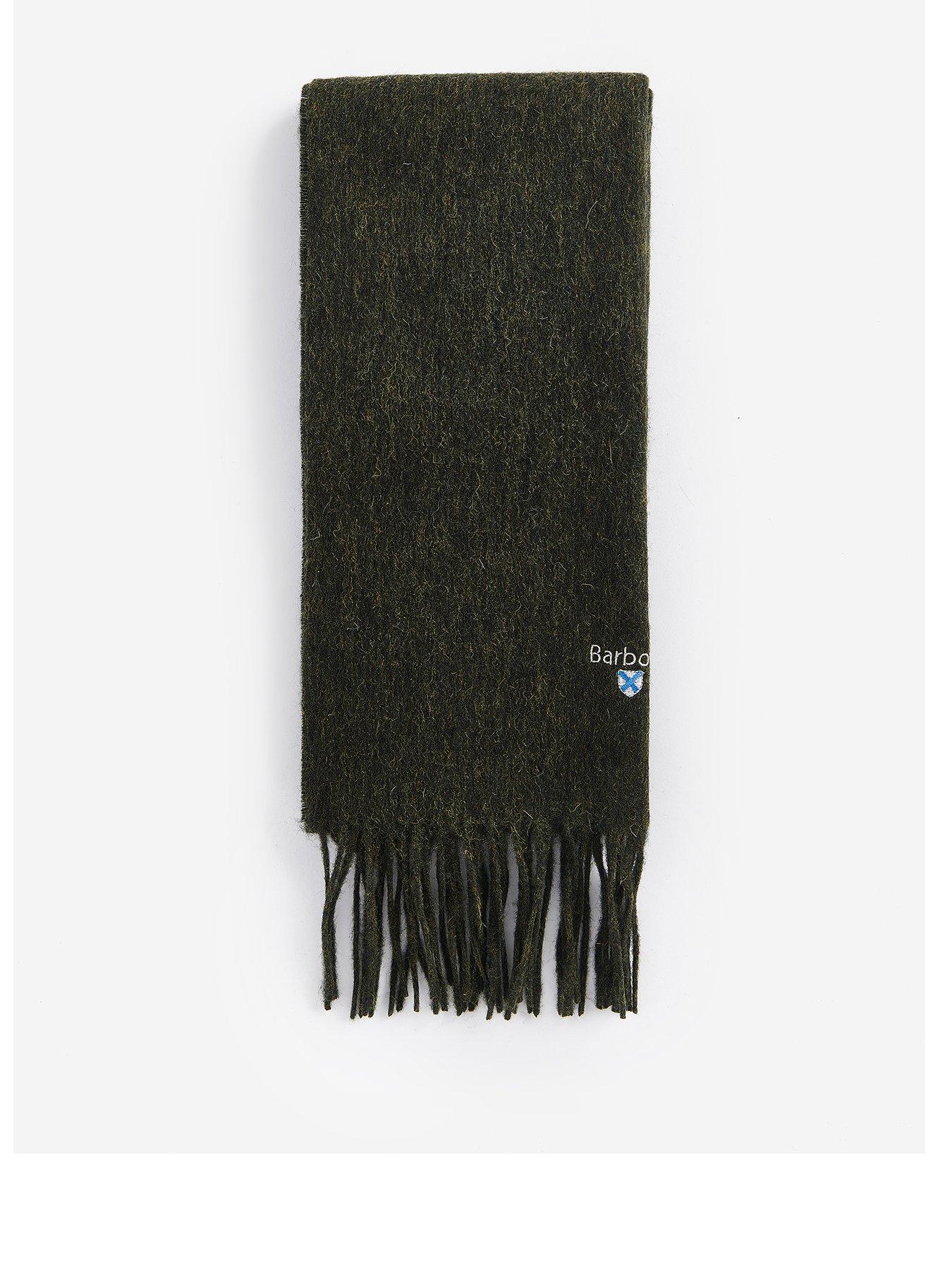 barbour-plain-lambswool-scarf-dark-green