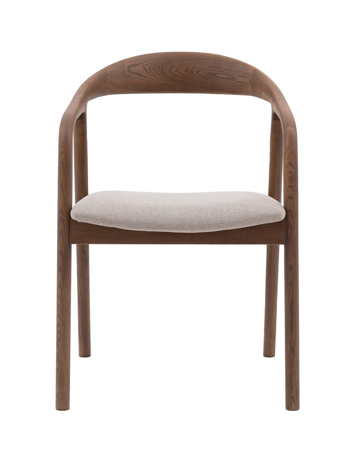 Image 2 of 6 of Gallery Direct Rayan Solid Wood Dining Chairs With Padded Seat - 2 Pack