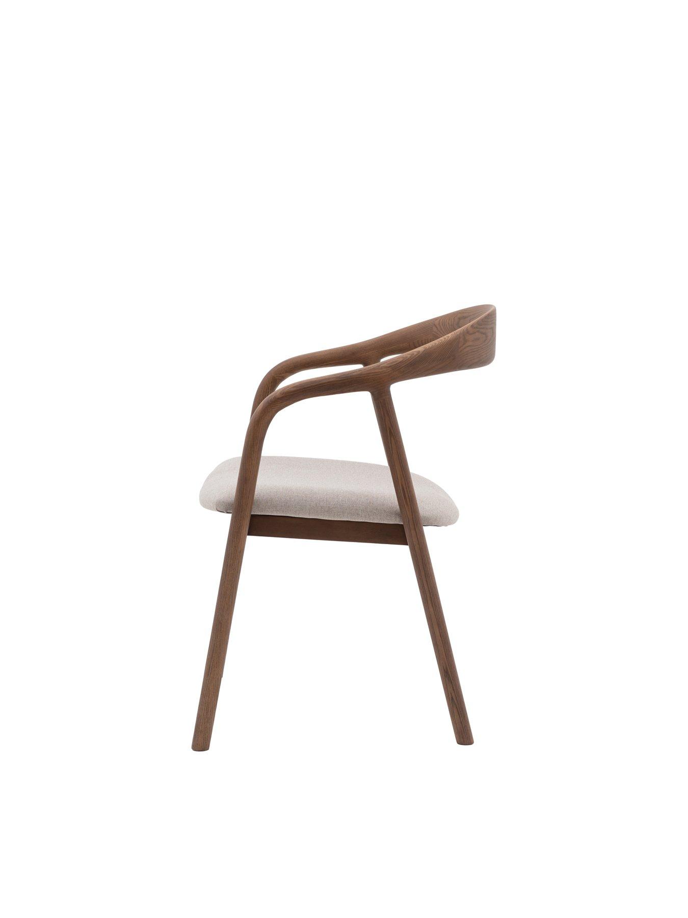 Image 5 of 6 of Gallery Direct Rayan Solid Wood Dining Chairs With Padded Seat - 2 Pack