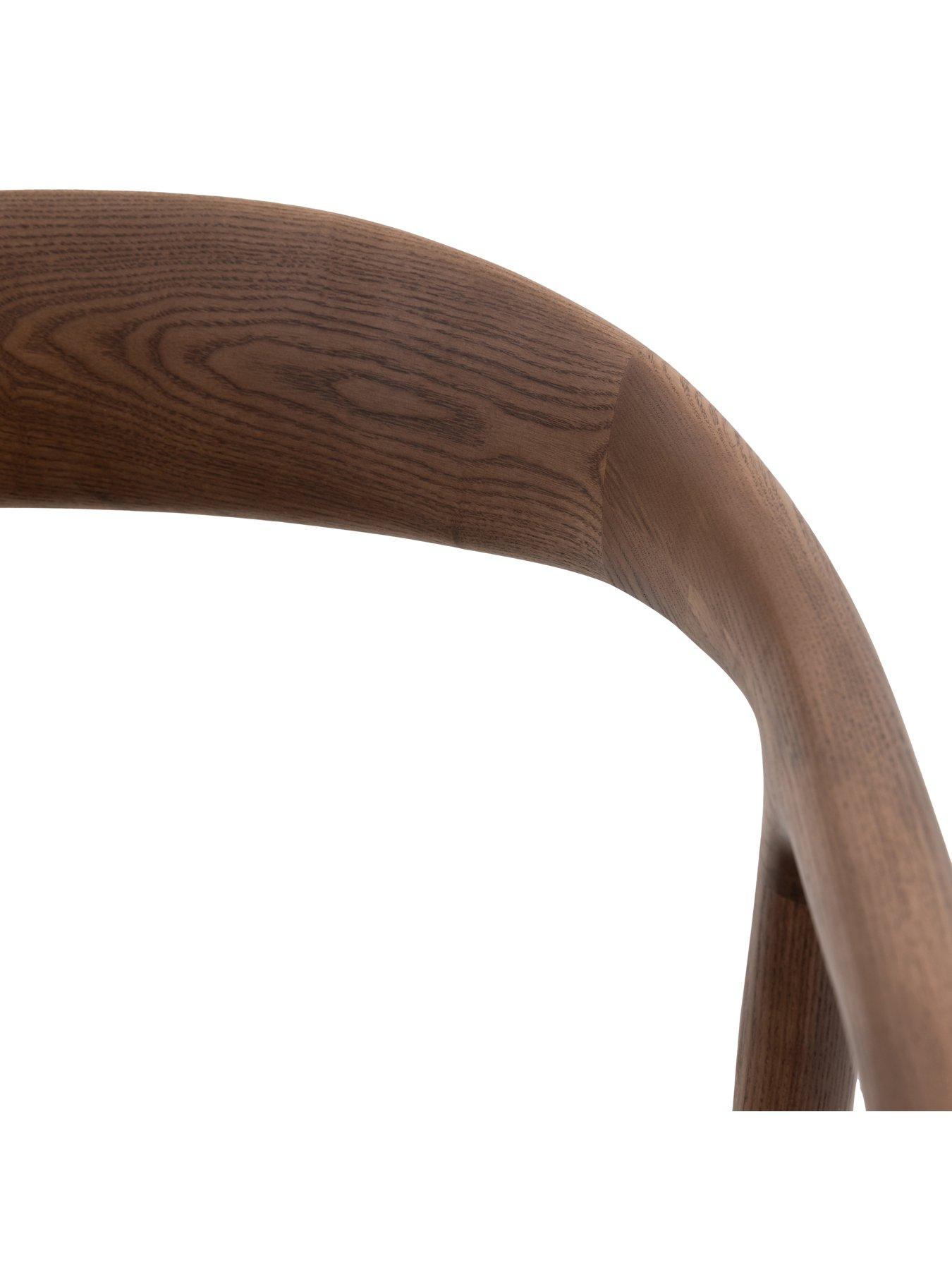 Image 6 of 6 of Gallery Direct Rayan Solid Wood Dining Chairs With Padded Seat - 2 Pack