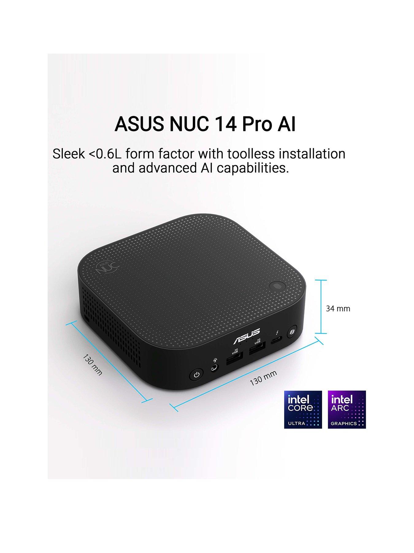 Image 2 of 7 of Asus NUC 14 PRO AI Mini PC - 16G RAM, 512G Storage - Windows 11 Home NextGen