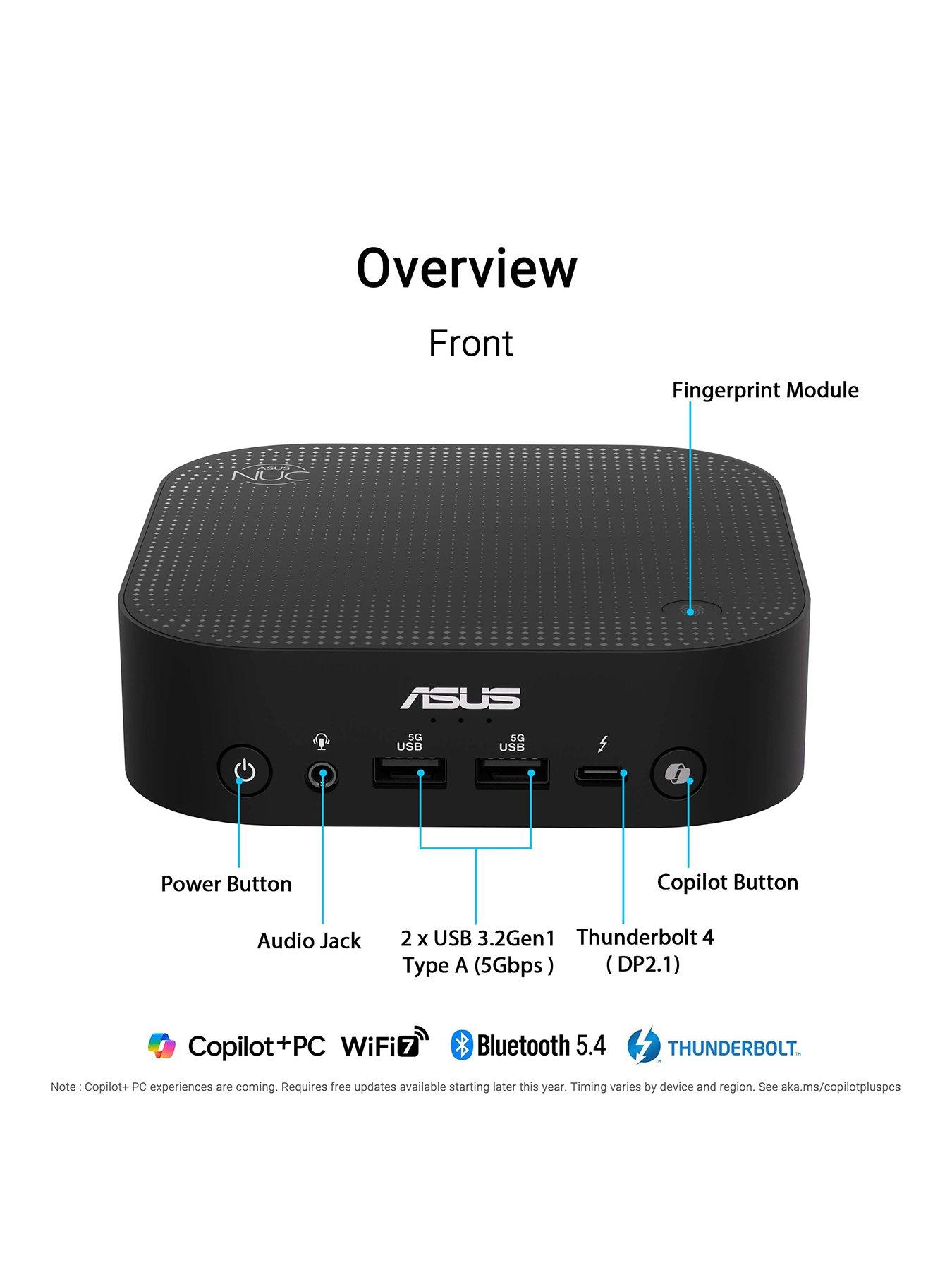Image 3 of 7 of Asus NUC 14 PRO AI Mini PC - 16G RAM, 512G Storage - Windows 11 Home NextGen