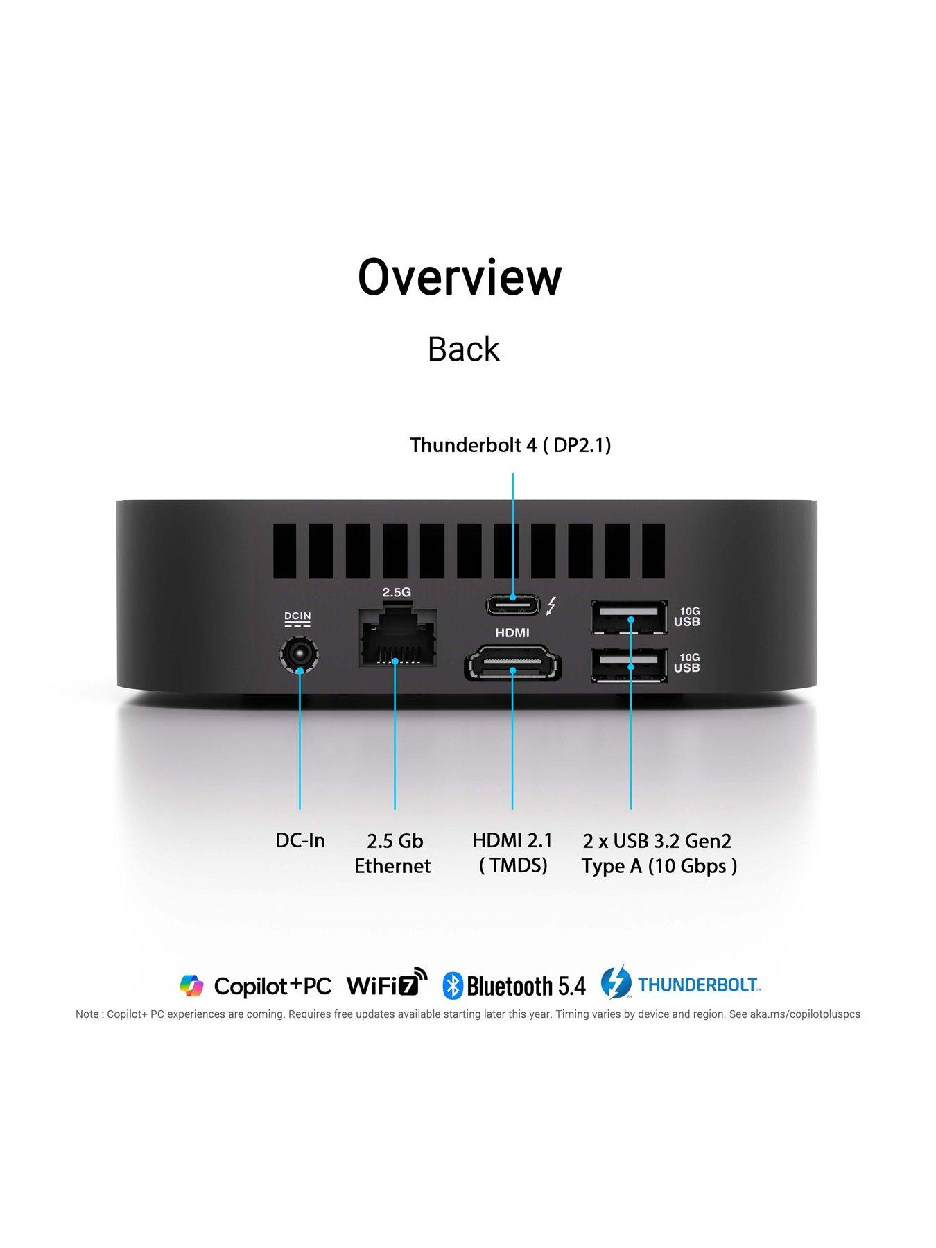 Image 4 of 7 of Asus NUC 14 PRO AI Mini PC - 16G RAM, 512G Storage - Windows 11 Home NextGen