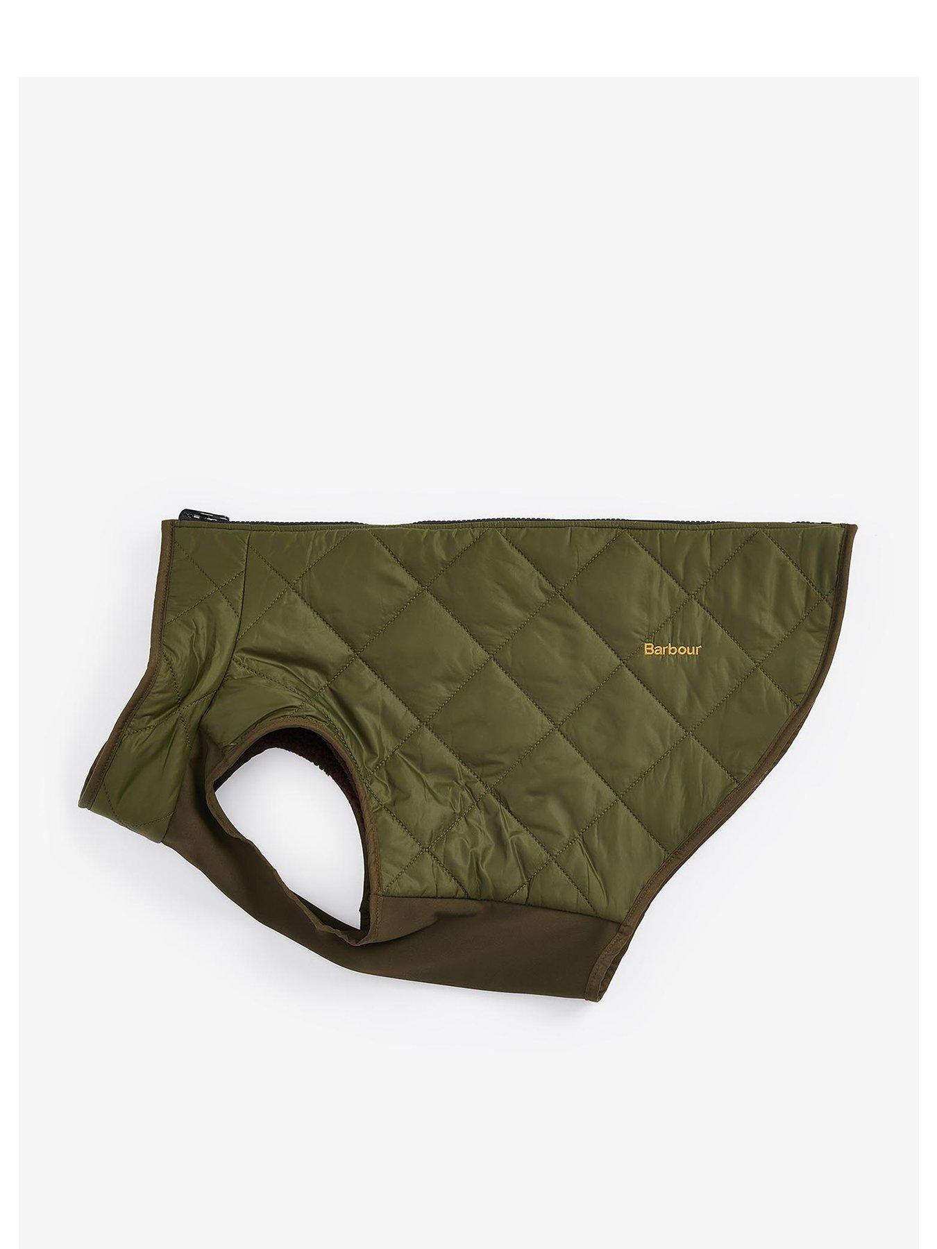 Barbour Dog Reversible Quilted Borg Fleece Dog Coat - Green