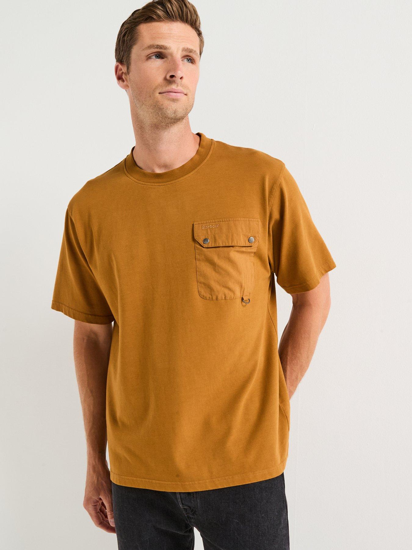 Barbour Leazes Pocket Detail T-Shirt - Dark Orange