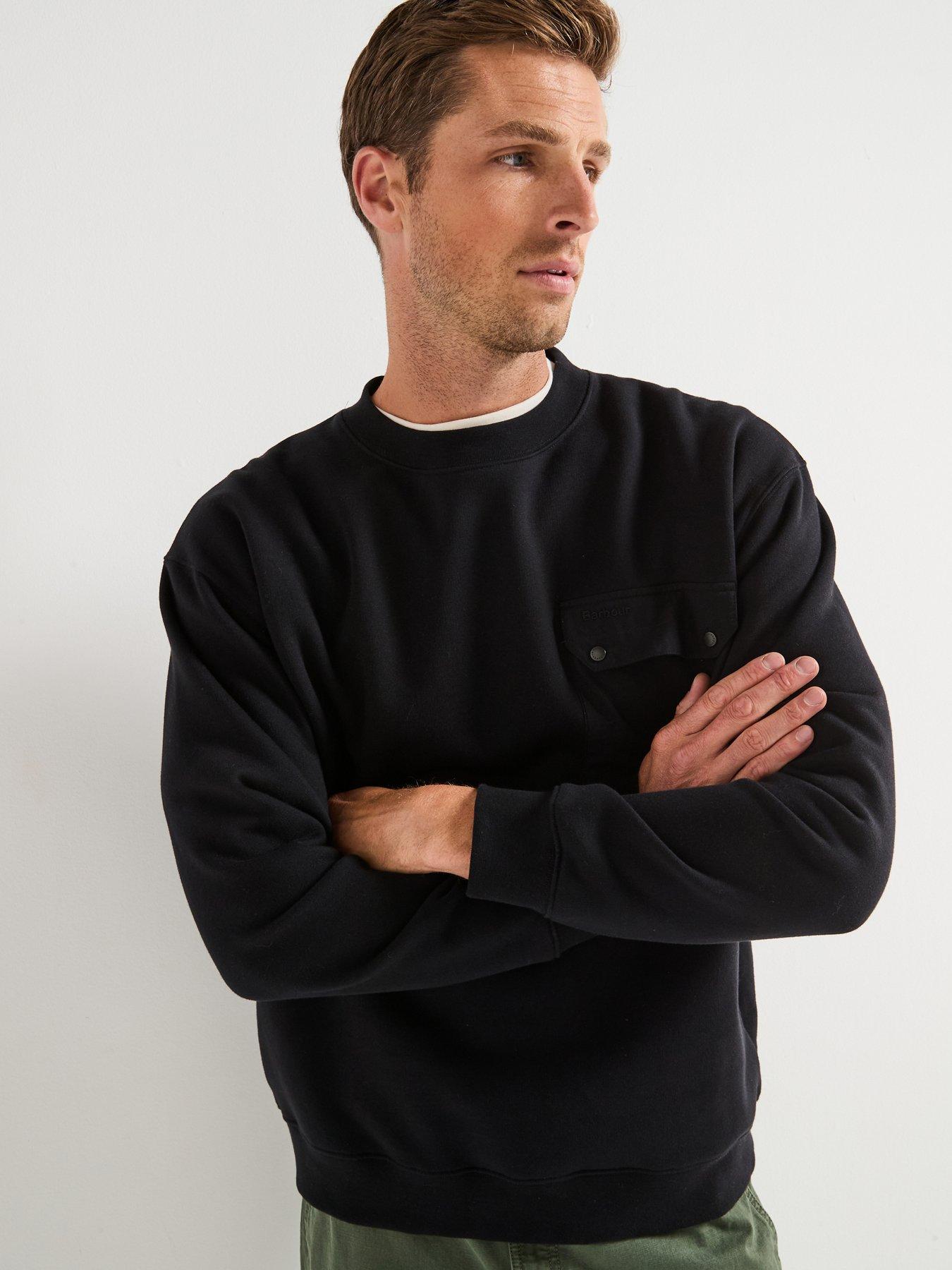 barbour-leazes-crew-neck-sweatshirt-blackfront