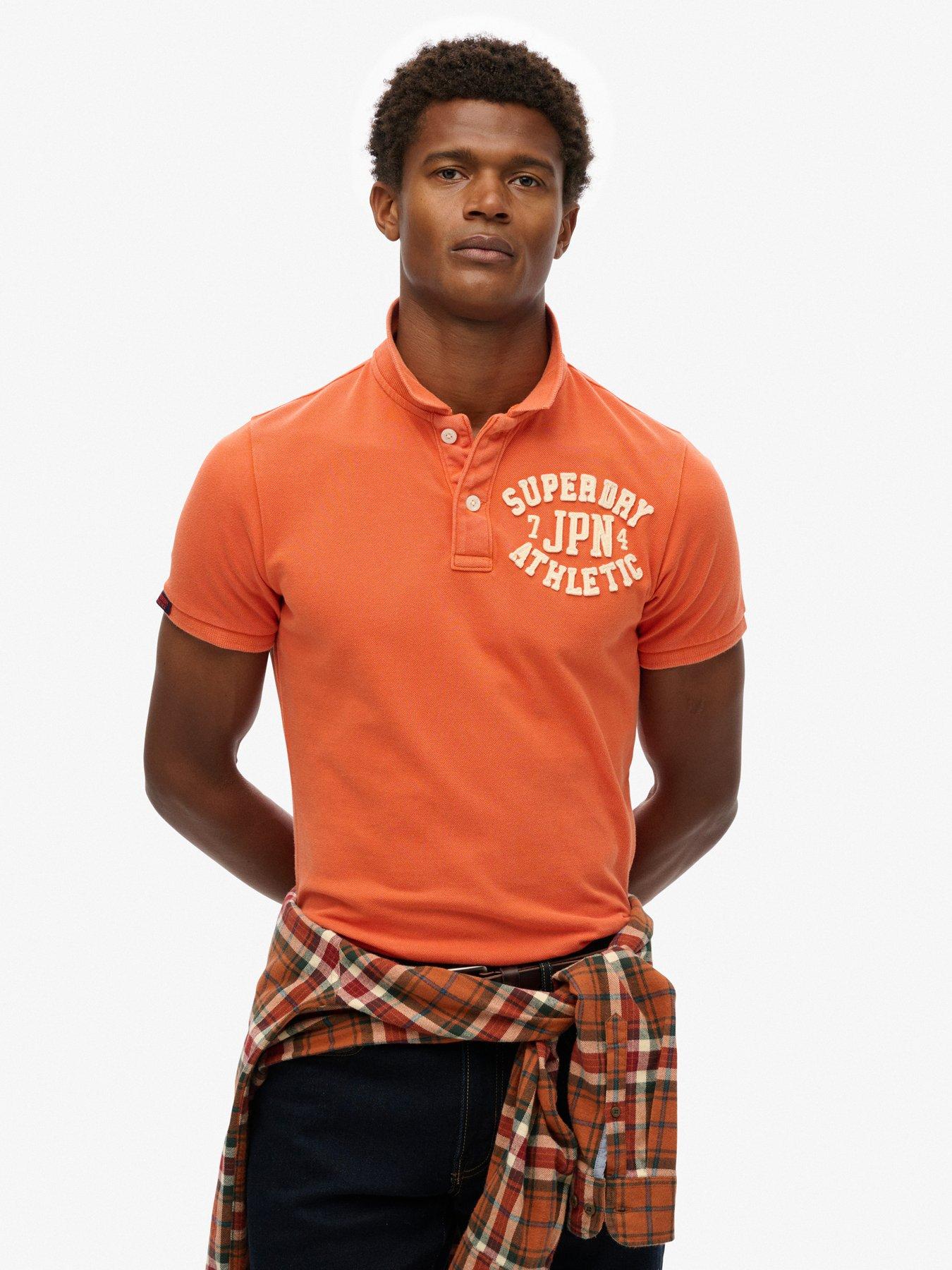 Image 1 of 5 of Superdry Vintage Athletic Polo Shirt - Orange