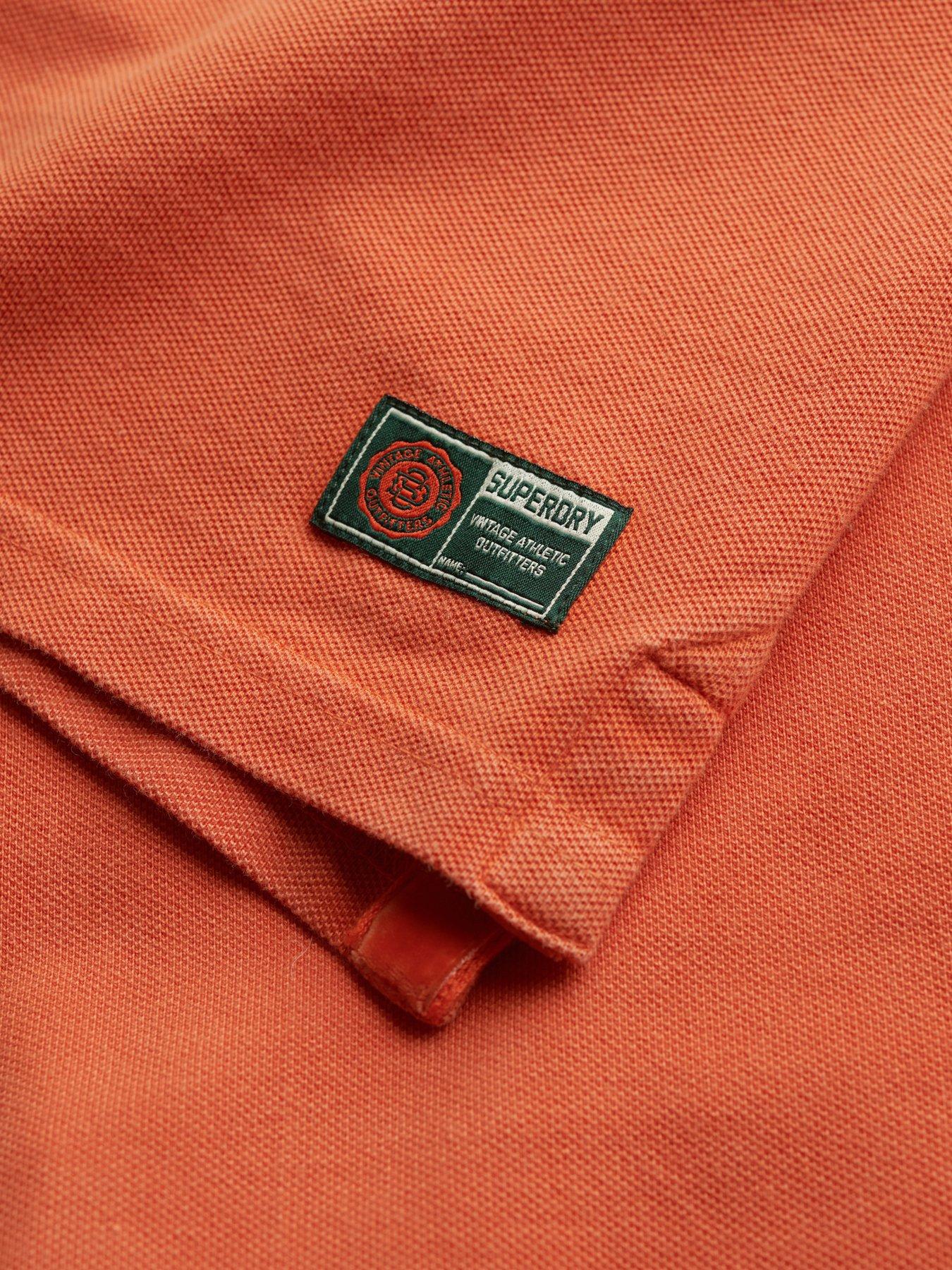 Image 5 of 5 of Superdry Vintage Athletic Polo Shirt - Orange