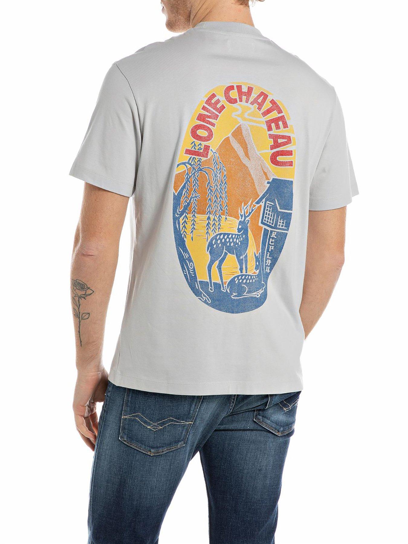 replay-chateau-deer-back-graphic-t-shirt-blue