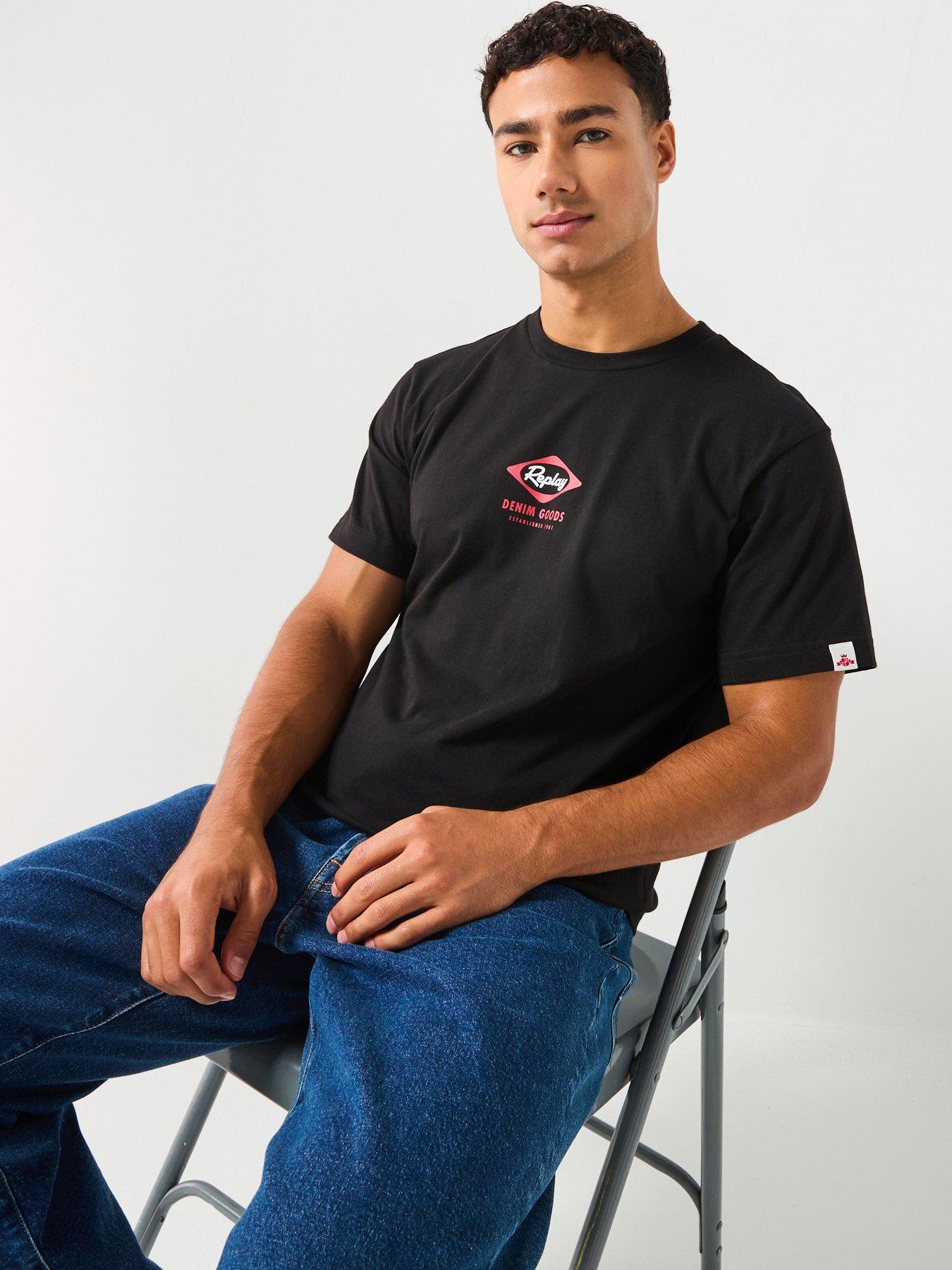 replay-denim-goods-printed-t-shirt-black