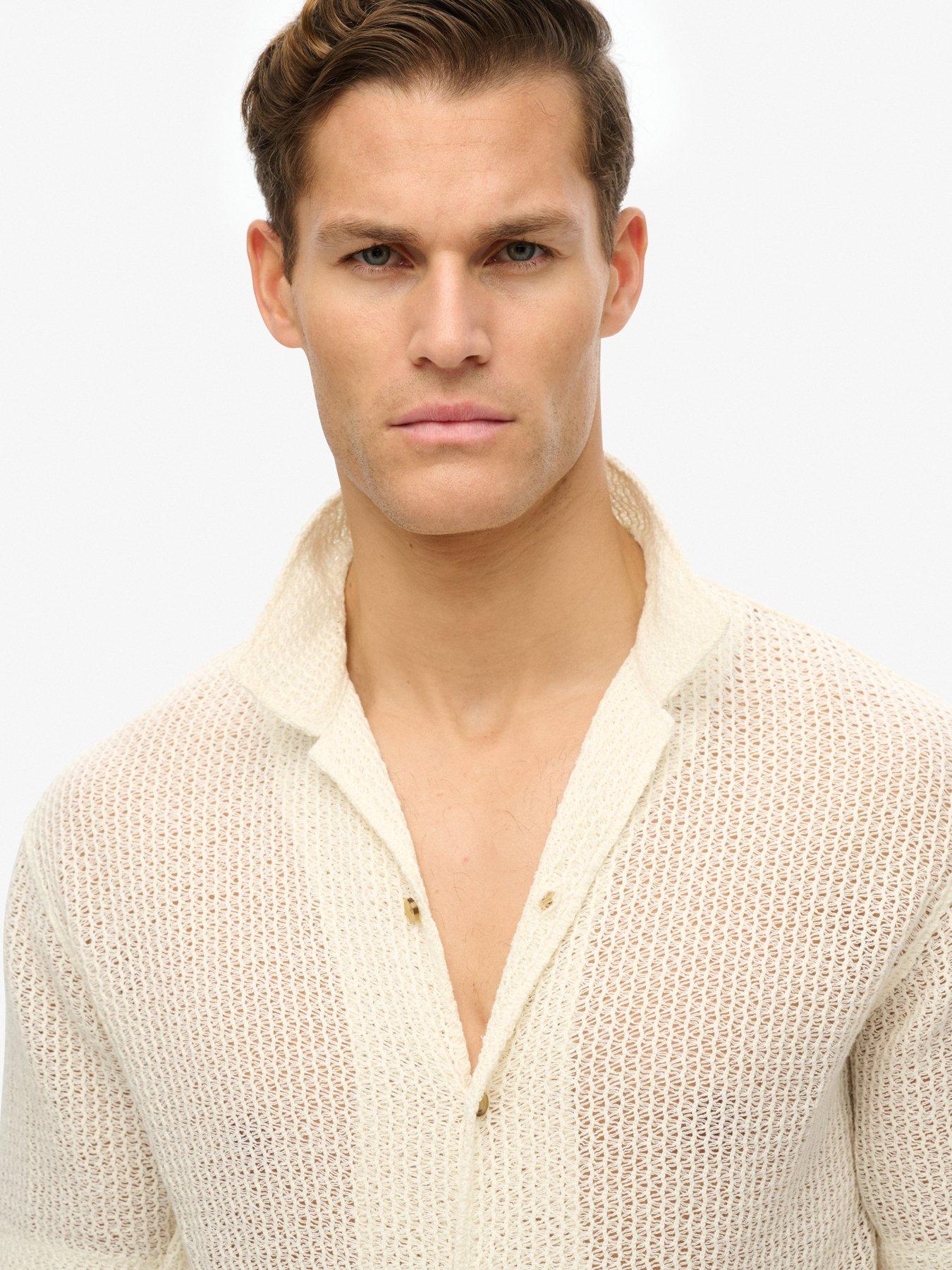 superdry-knitted-texture-shirt-whiteoutfit