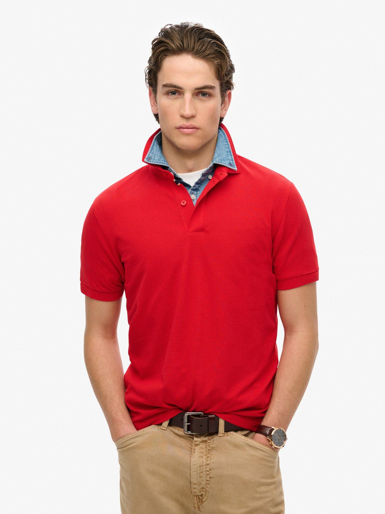 Superdry City Pique Polo Shirt - Red