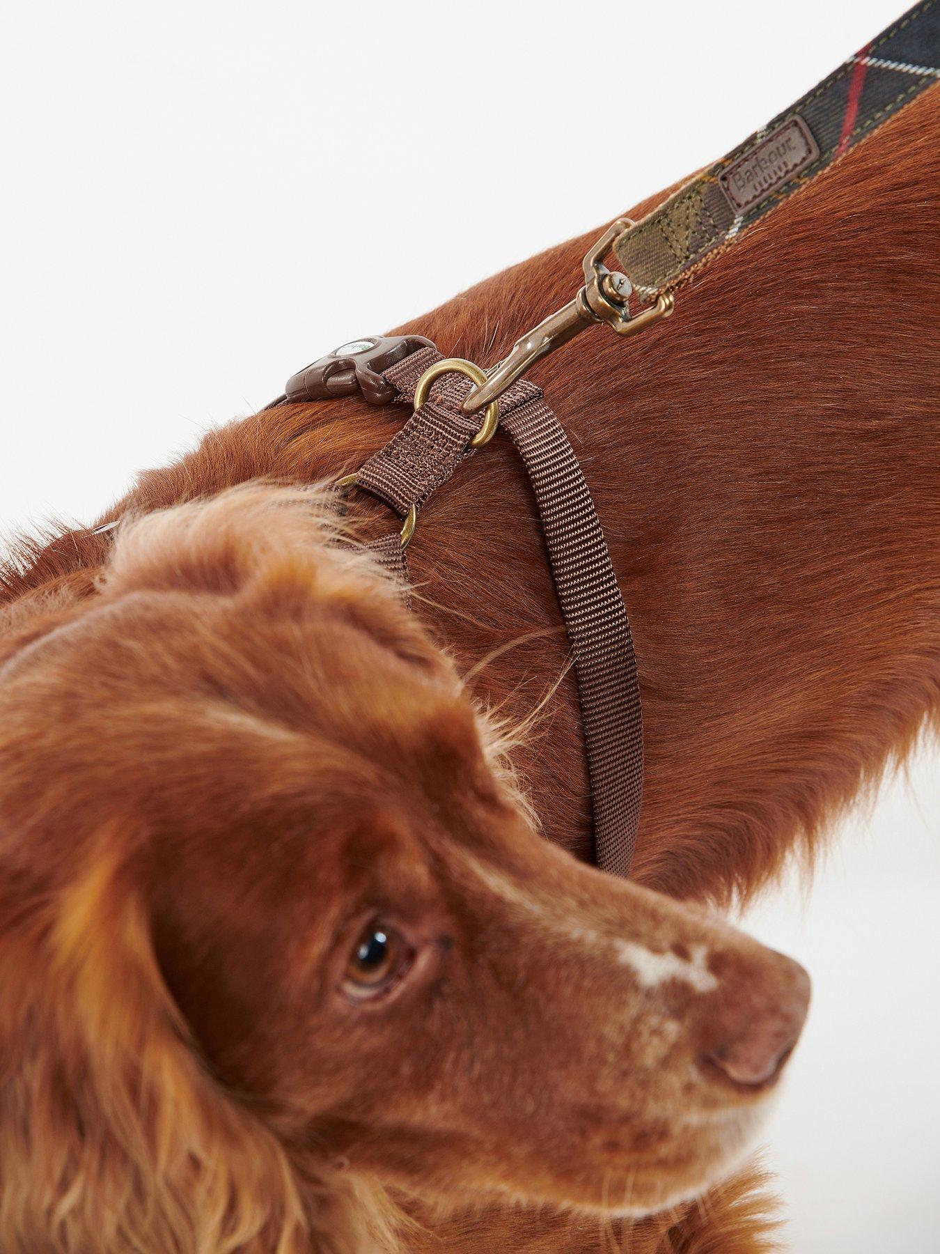 barbour-travel-and-exercise-tartan-dog-harness-browndetail