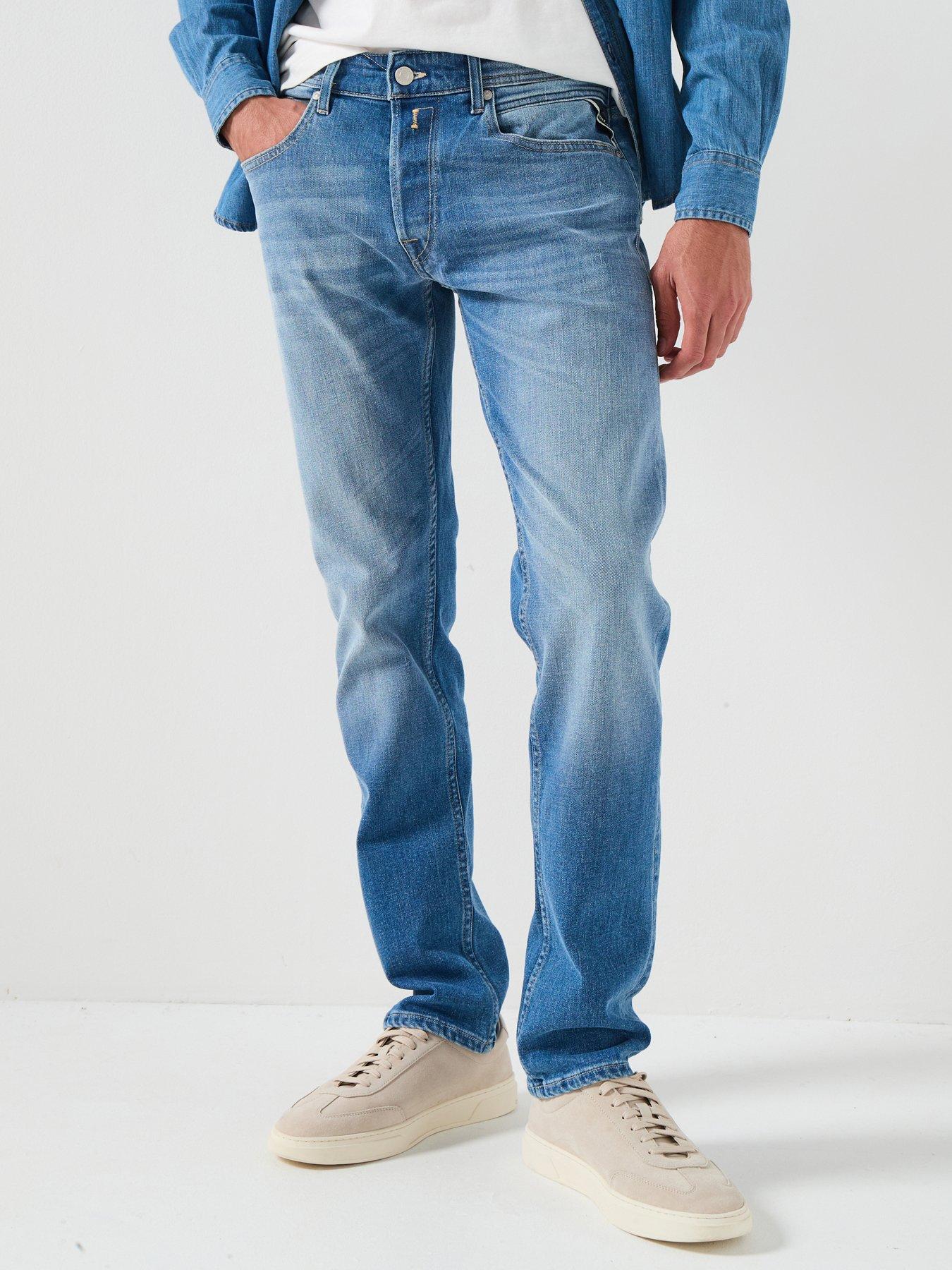 Replay Grover Straight Fit Jeans - Blue