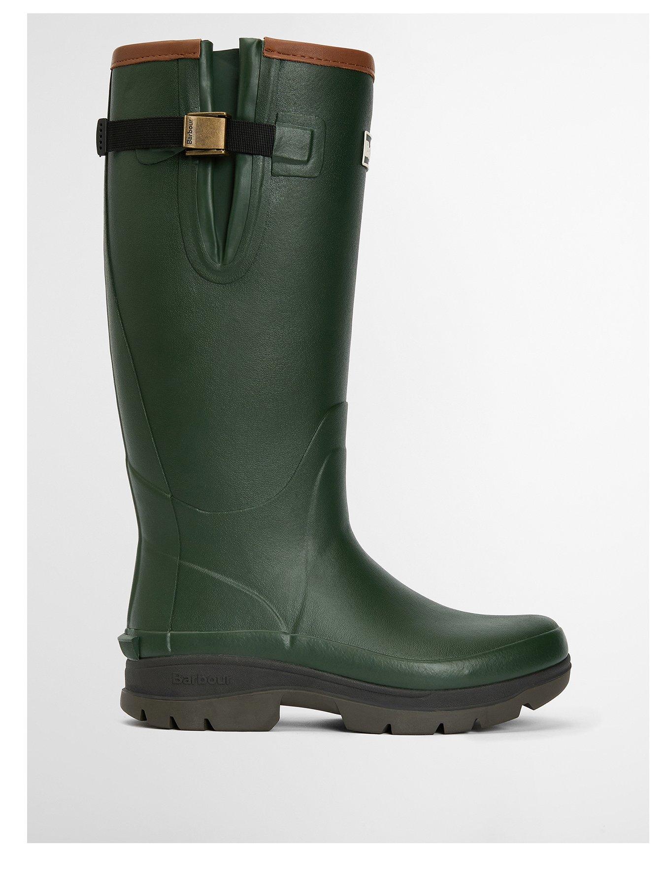 Image 1 of 6 of Barbour Tempest Tall Wellington Boots - Green