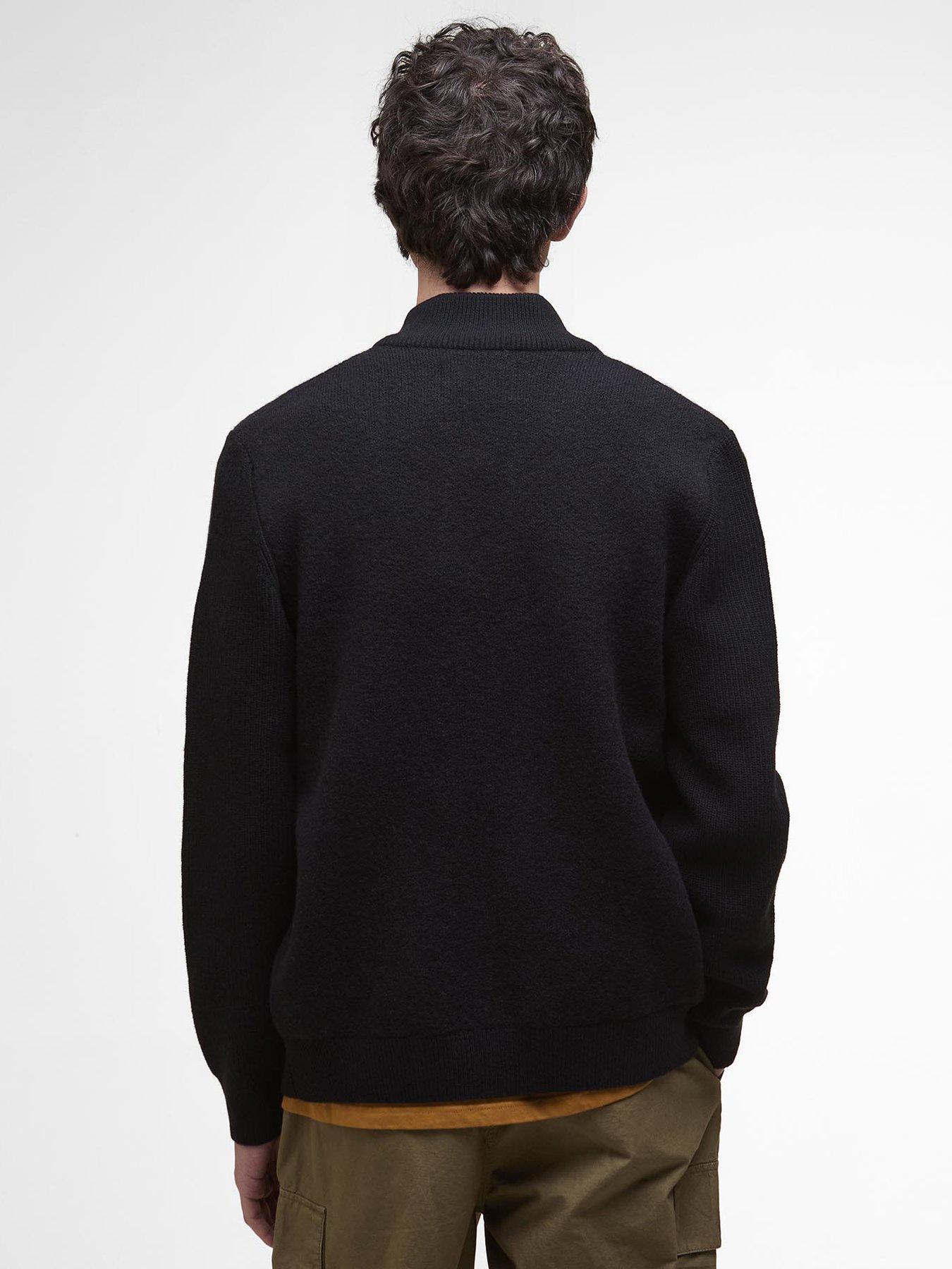 Image 2 of 6 of Barbour Milburn Zip Through Knitted Jumper - Black