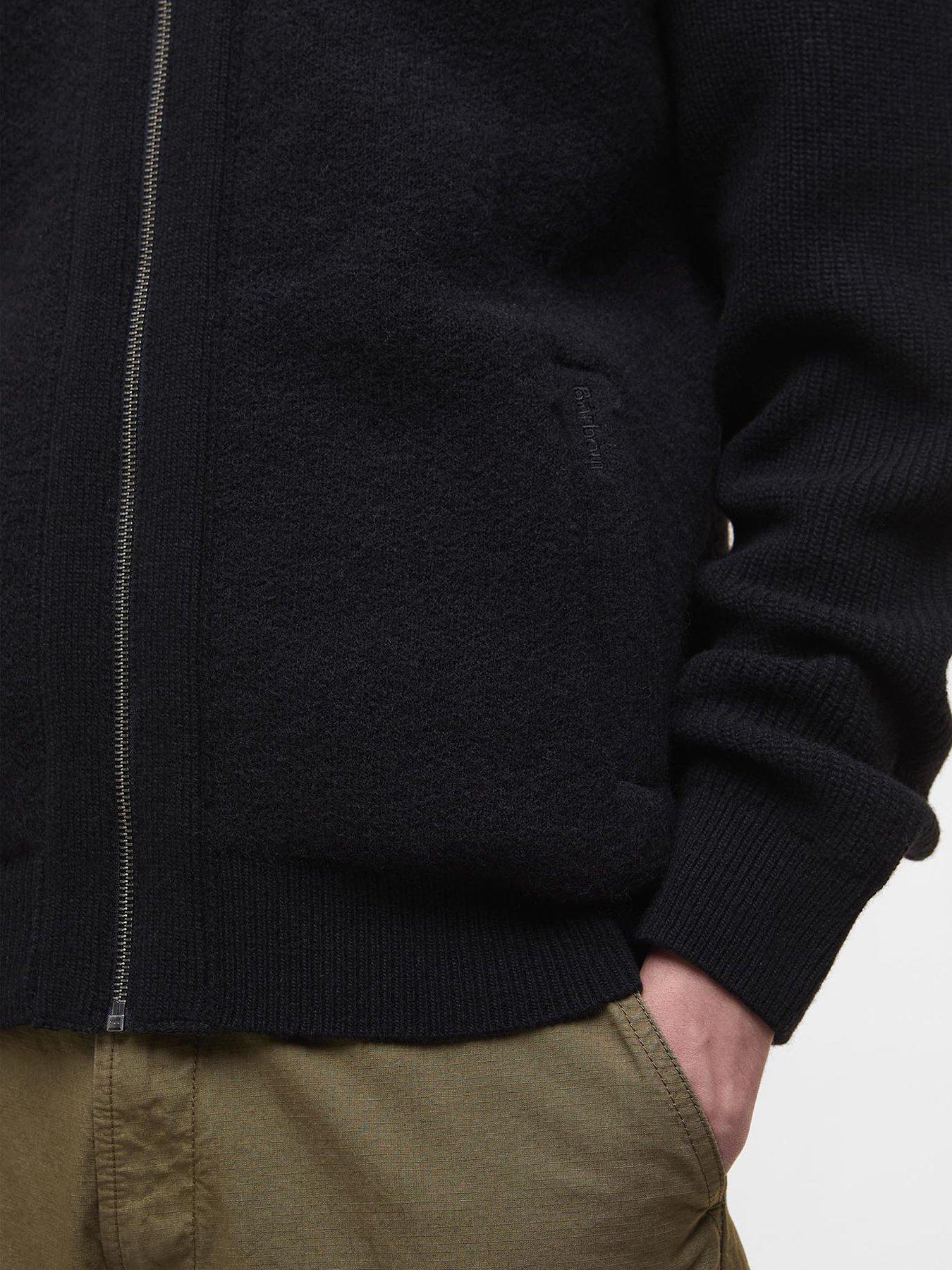 Image 5 of 6 of Barbour Milburn Zip Through Knitted Jumper - Black