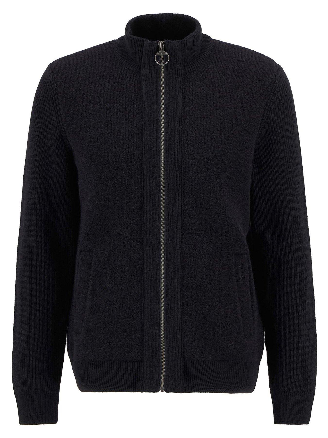Image 6 of 6 of Barbour Milburn Zip Through Knitted Jumper - Black