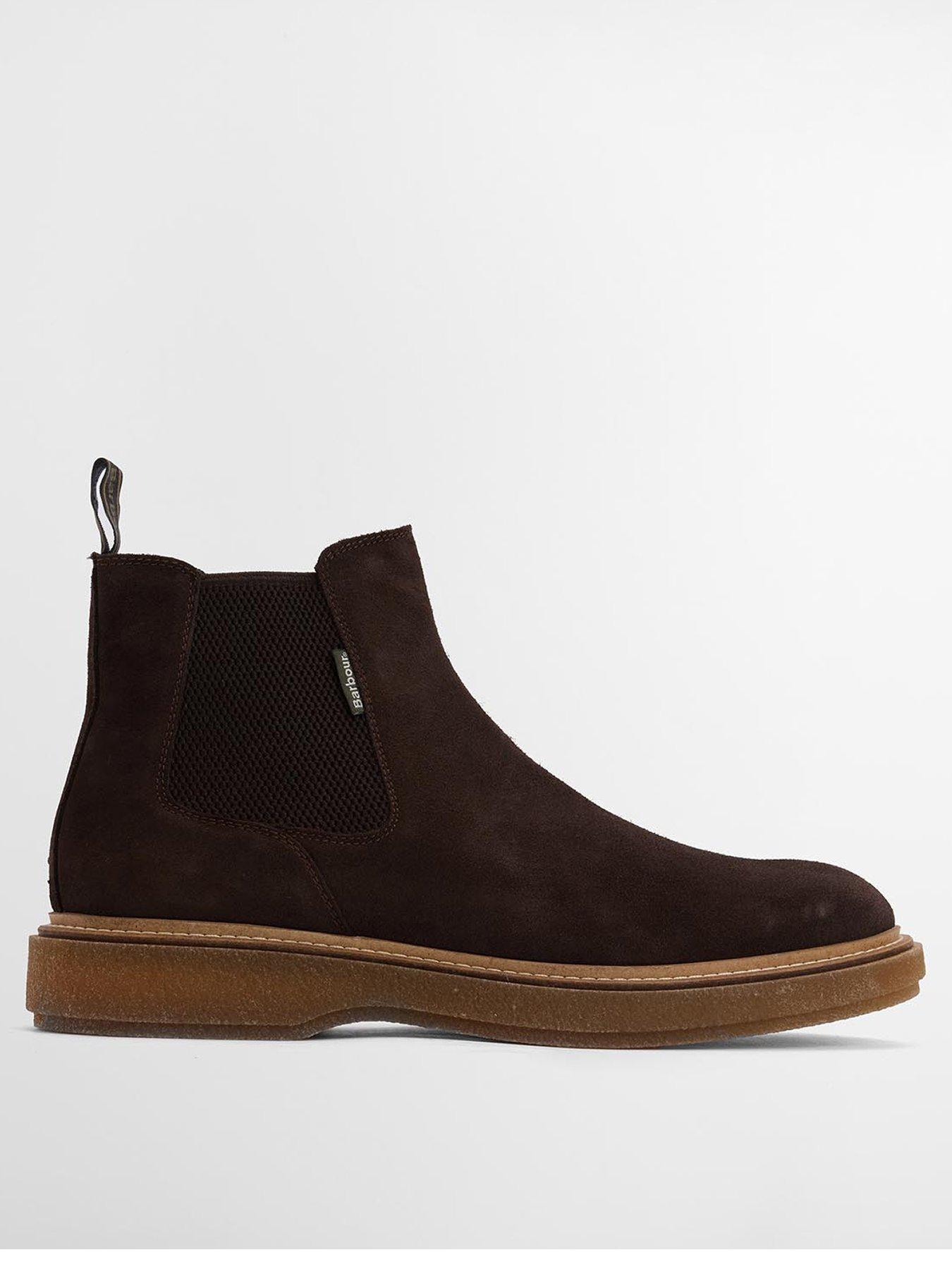 Image 1 of 6 of Barbour Tinstone Suede Chelsea Boots - Brown