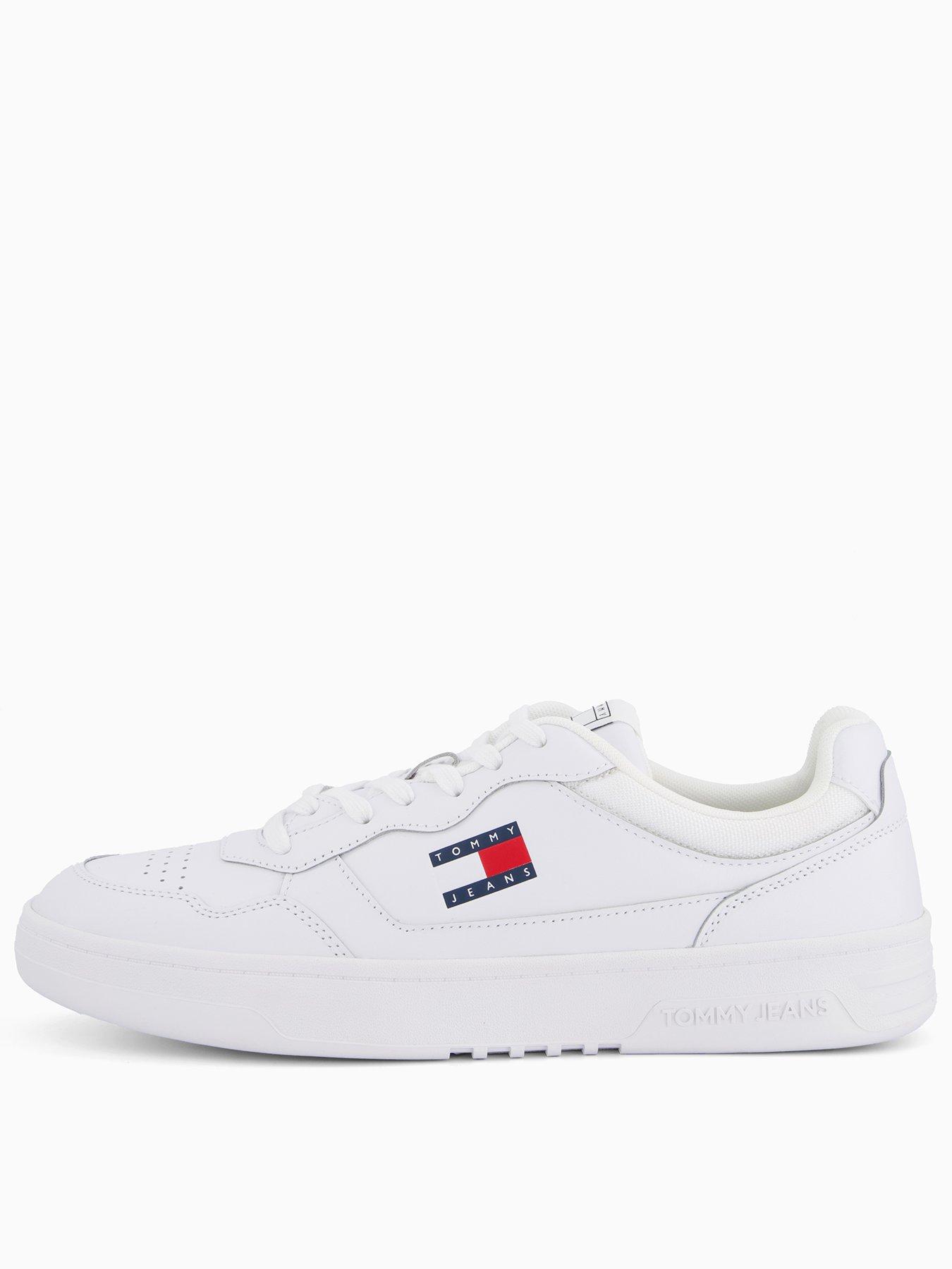 Image 1 of 7 of Tommy Jeans Tjm Cupsole Leather Essential Trainers - White