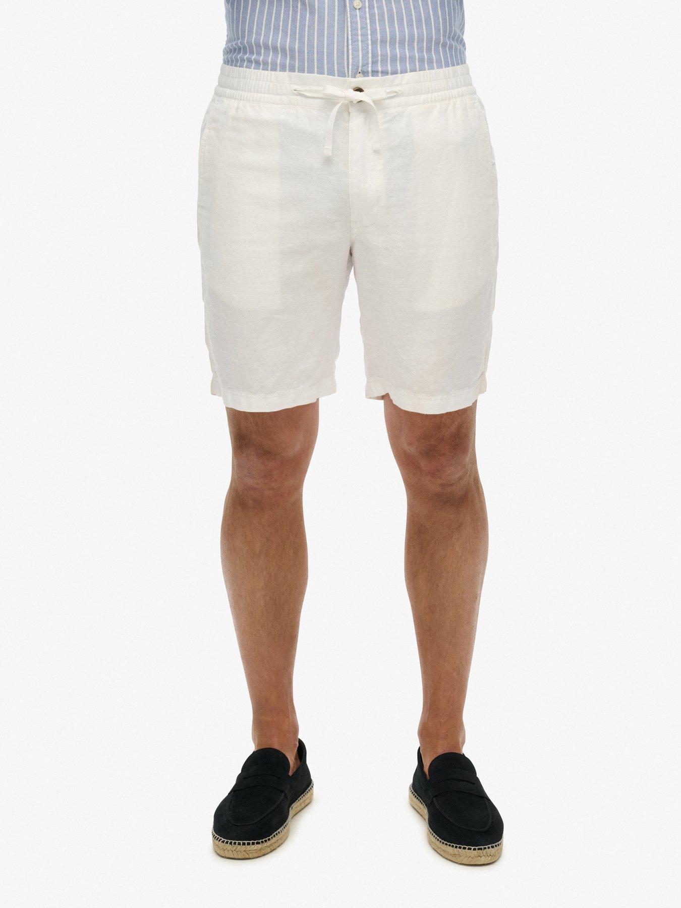 Image 1 of 6 of Superdry The Merchant Store Linen Shorts - White