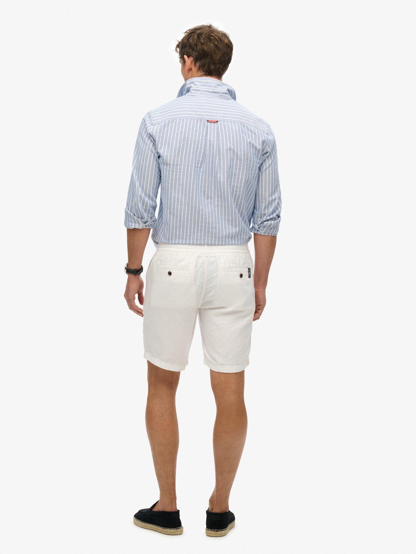 Image 4 of 6 of Superdry The Merchant Store Linen Shorts - White