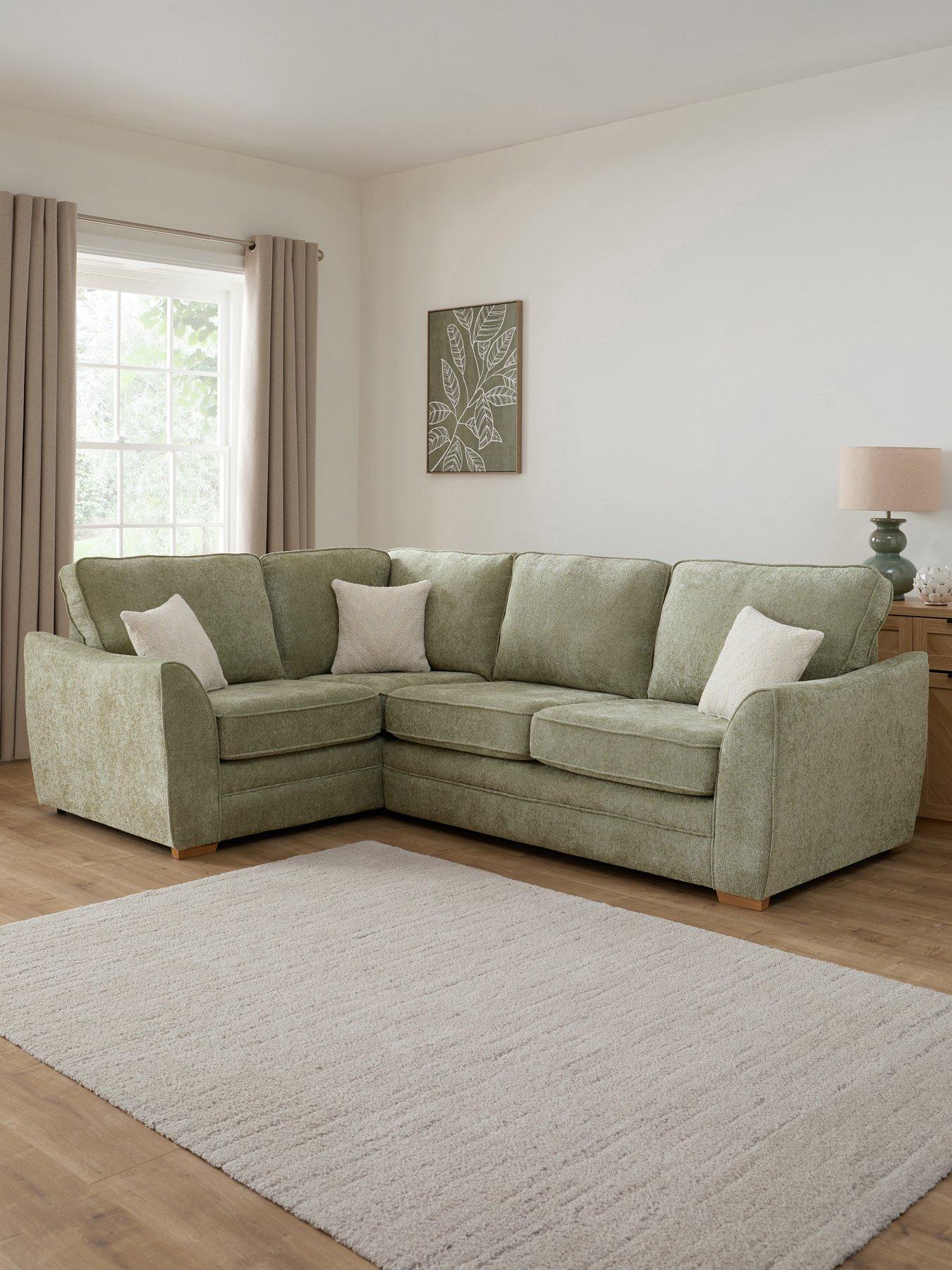 Very Home Trinity Fabric Right Hand Double Arm Corner Group Sofa with Footstool - Made to Order in the UK