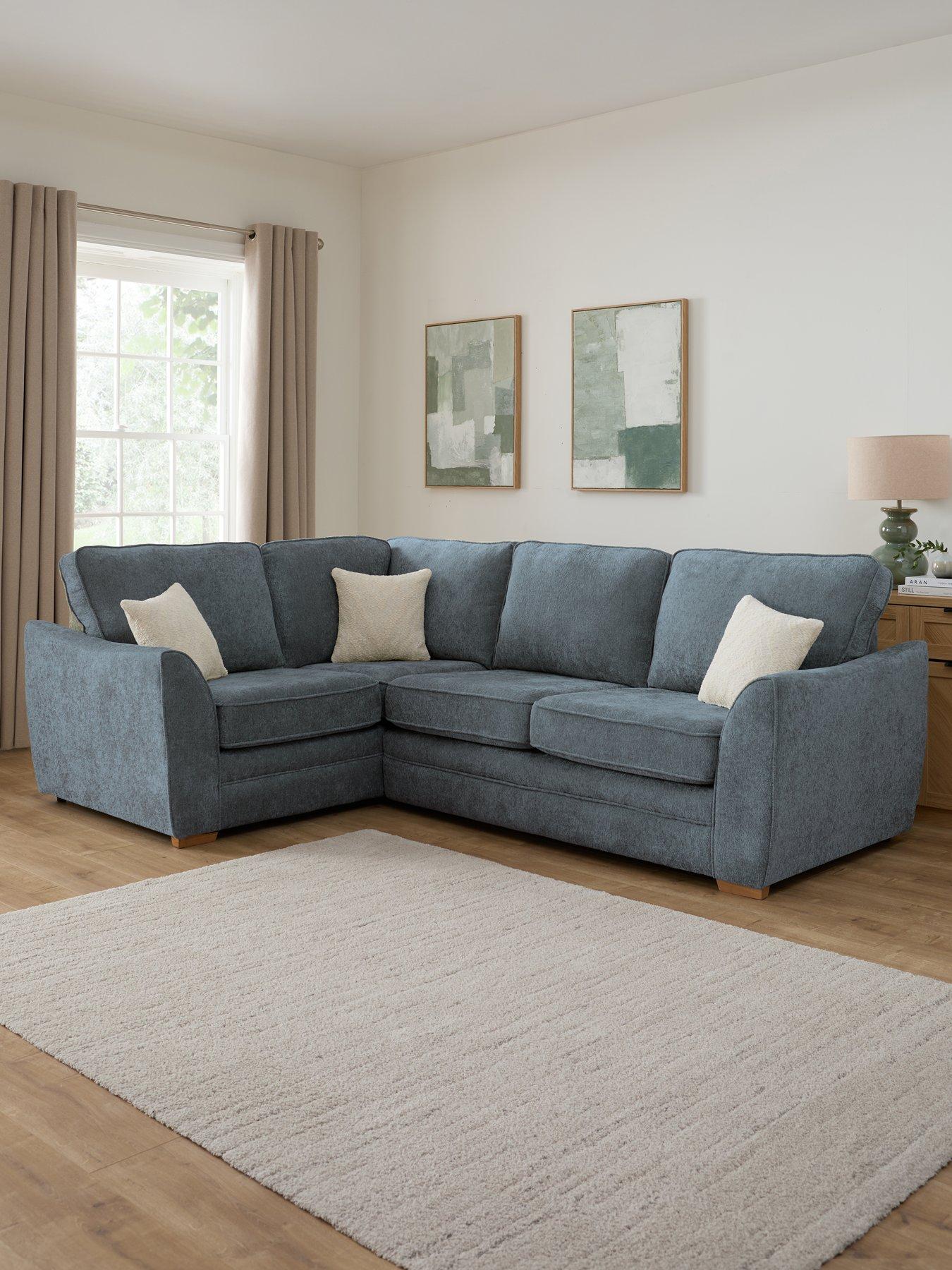 Very Home Trinity Fabric Right Hand Double Arm Corner Group Sofa with Footstool - Made to Order in the UK