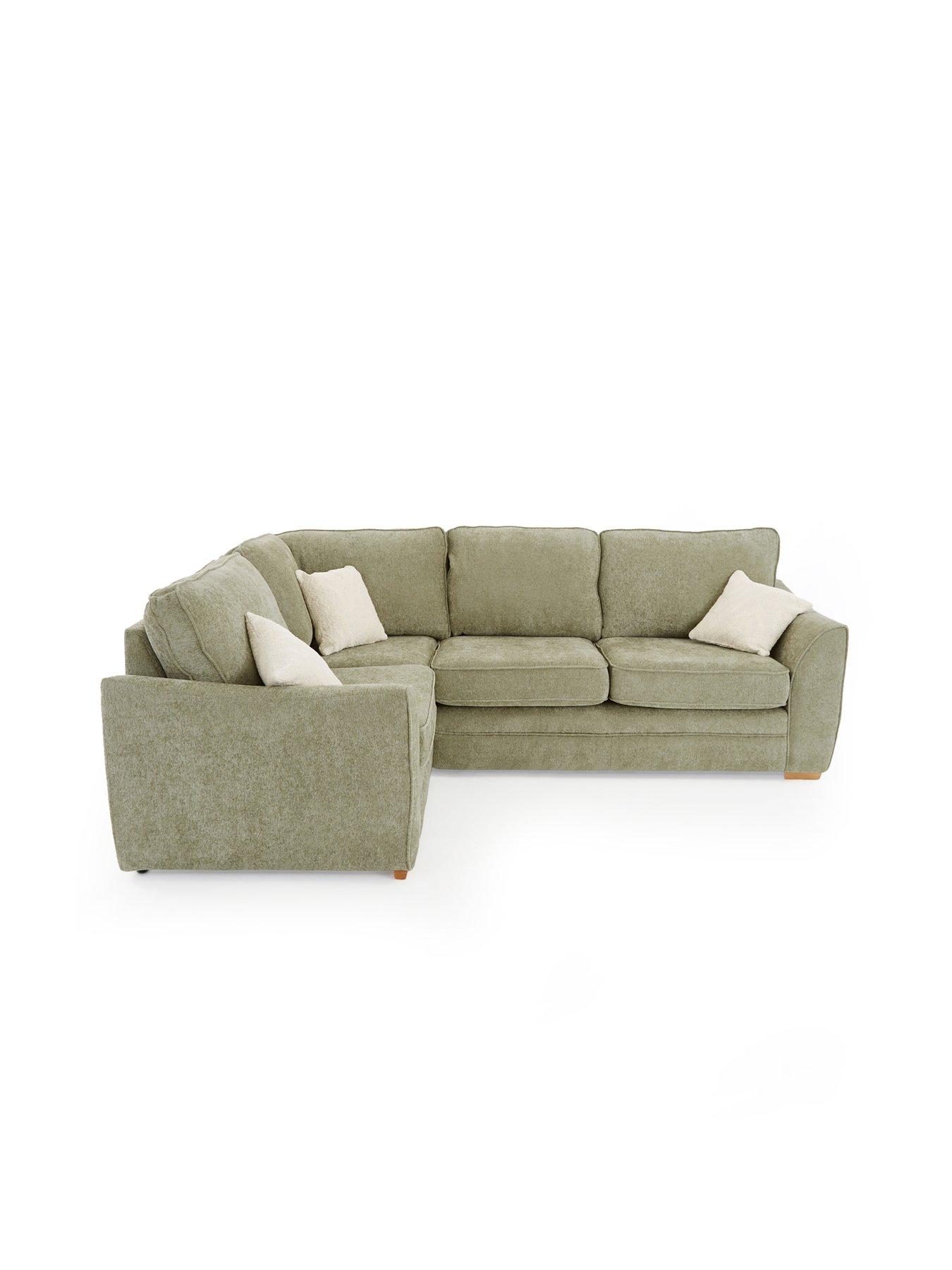 Image 3 of 7 of Very Home Trinity Fabric Right Hand Double Arm Corner Group Sofa with Footstool - Made to Order in the UK