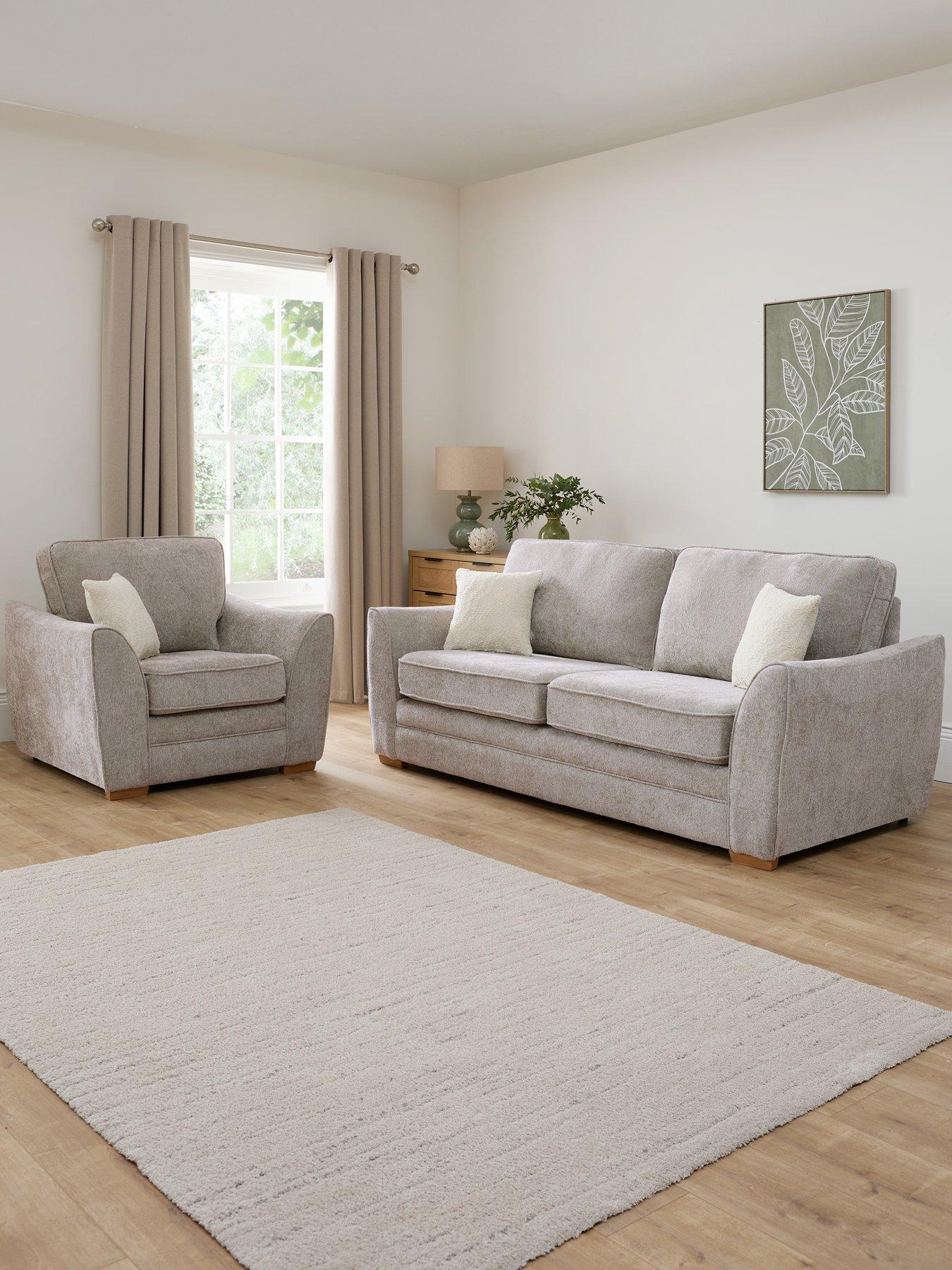 Very Home Trinity Fabric 3 Seater Sofa + Armchair (Buy  &  SAVE!) - Made to order in the UK