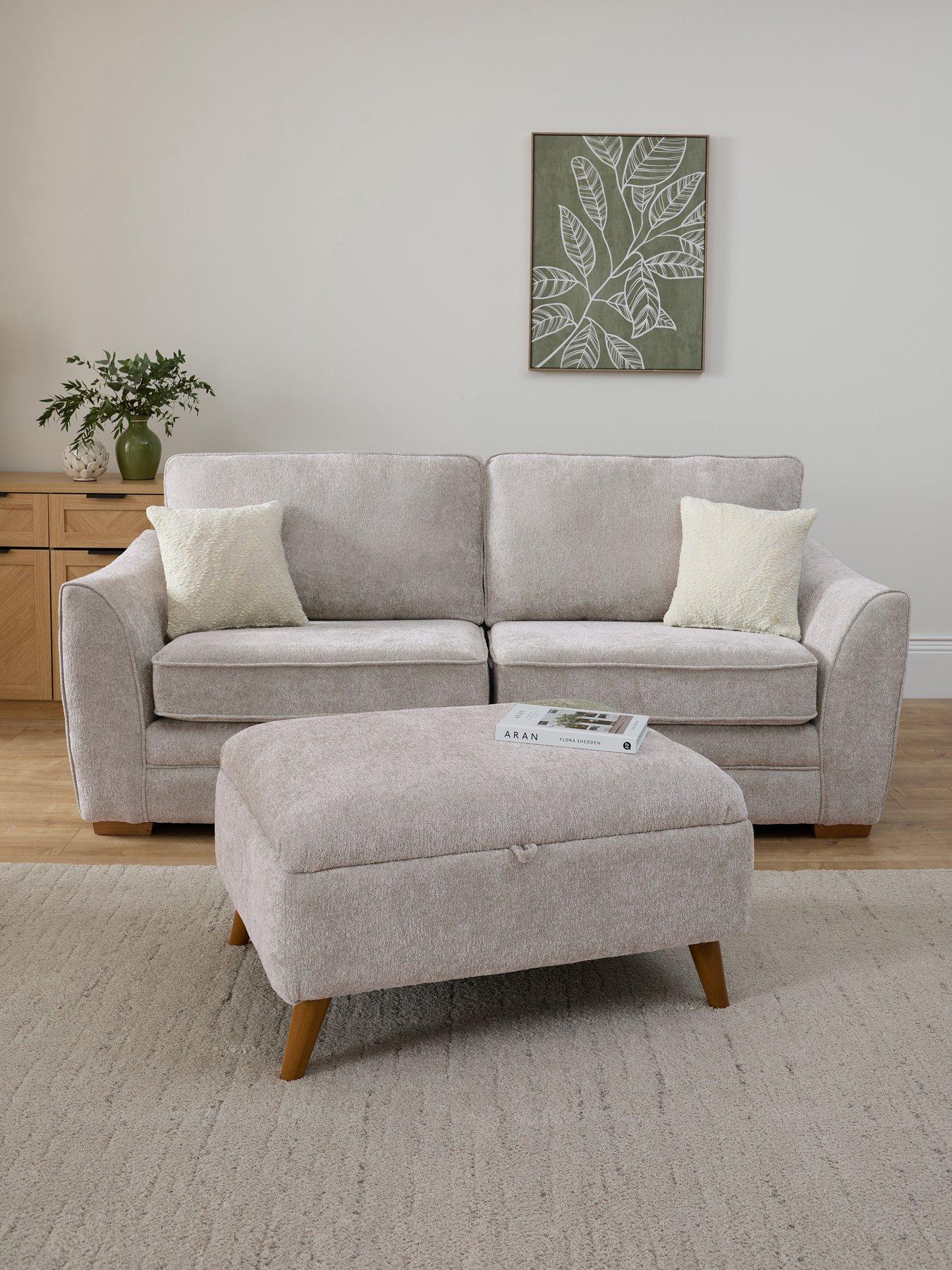 Very Home Trinity 3 Seater + Footstool