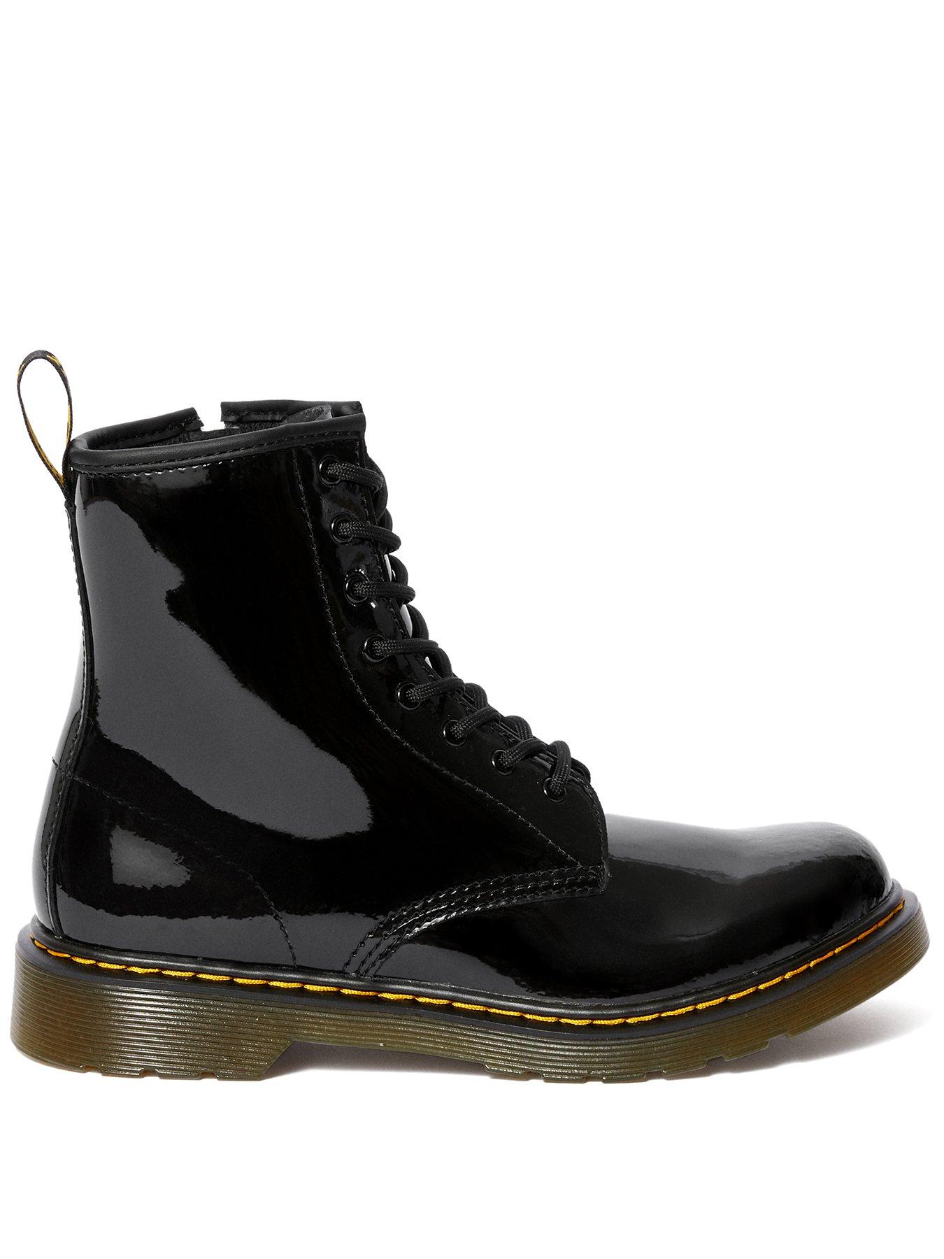 Image 1 of 7 of Dr Martens Youth 1460 Patent Leather Lace-up Boot - Black