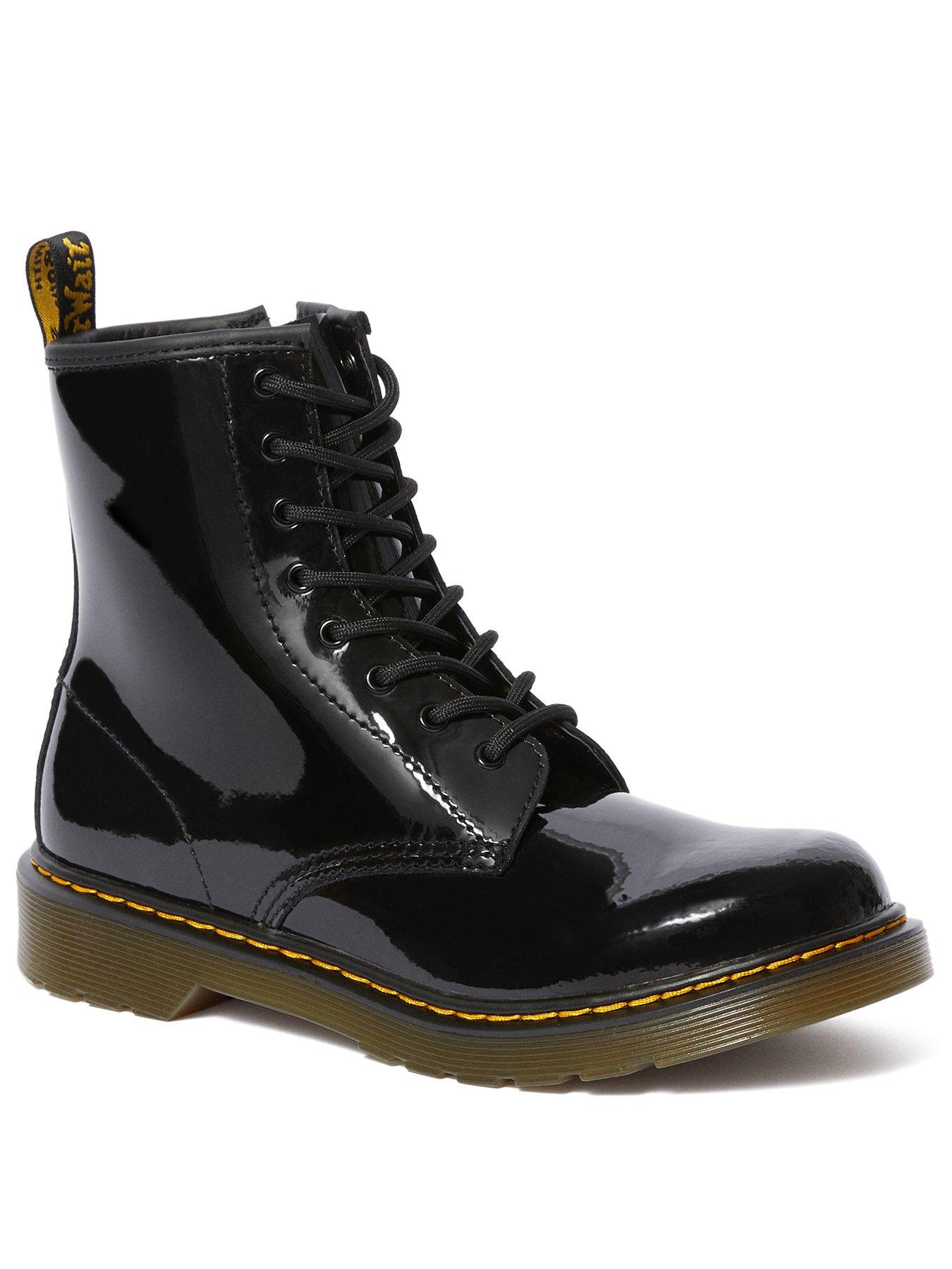 Image 2 of 7 of Dr Martens Youth 1460 Patent Leather Lace-up Boot - Black