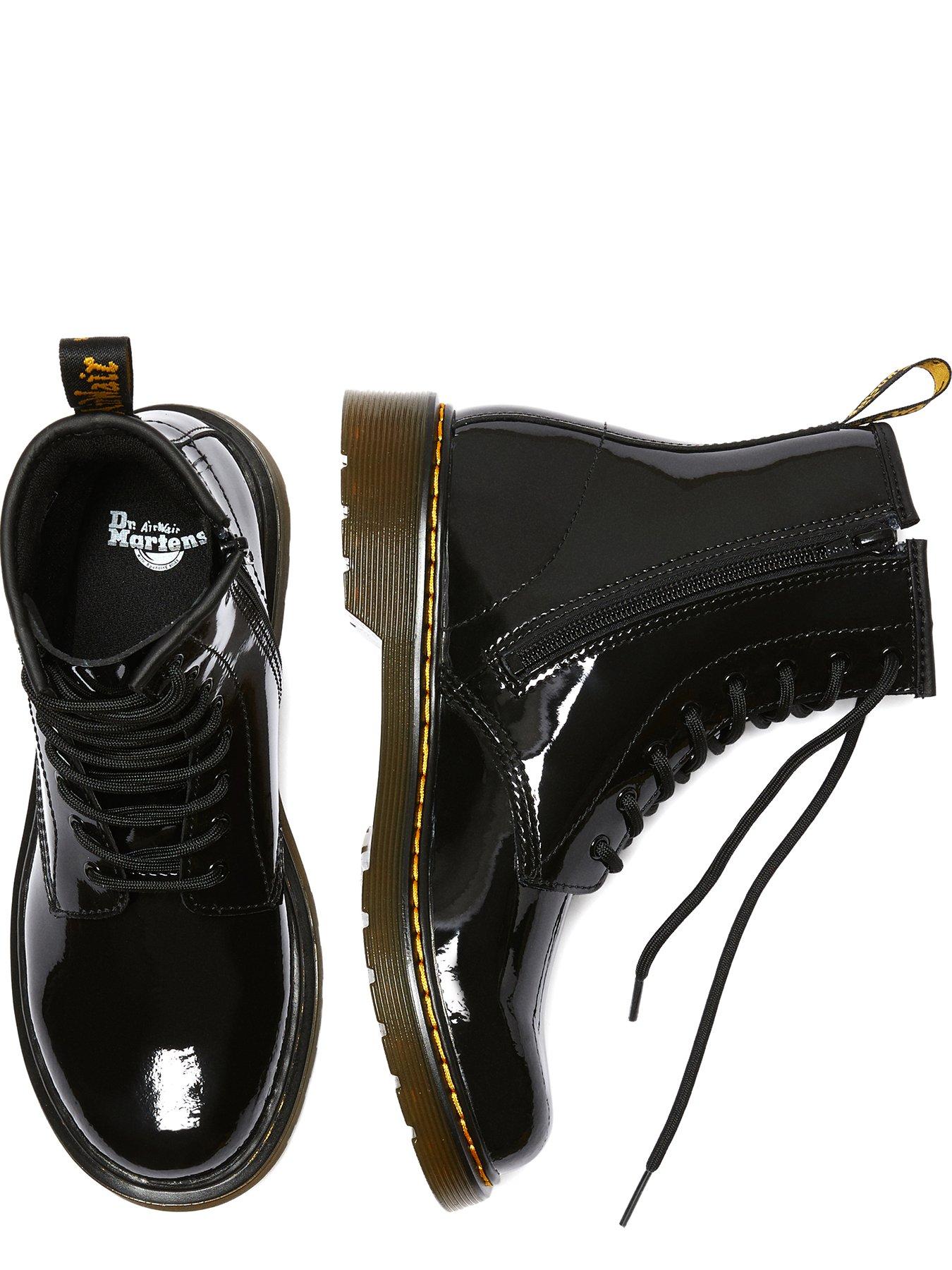 Image 4 of 7 of Dr Martens Youth 1460 Patent Leather Lace-up Boot - Black