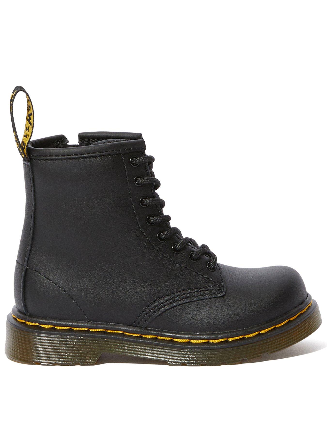 Dr Martens Toddler 1460 Softy T Leather Lace-up Boot - Black
