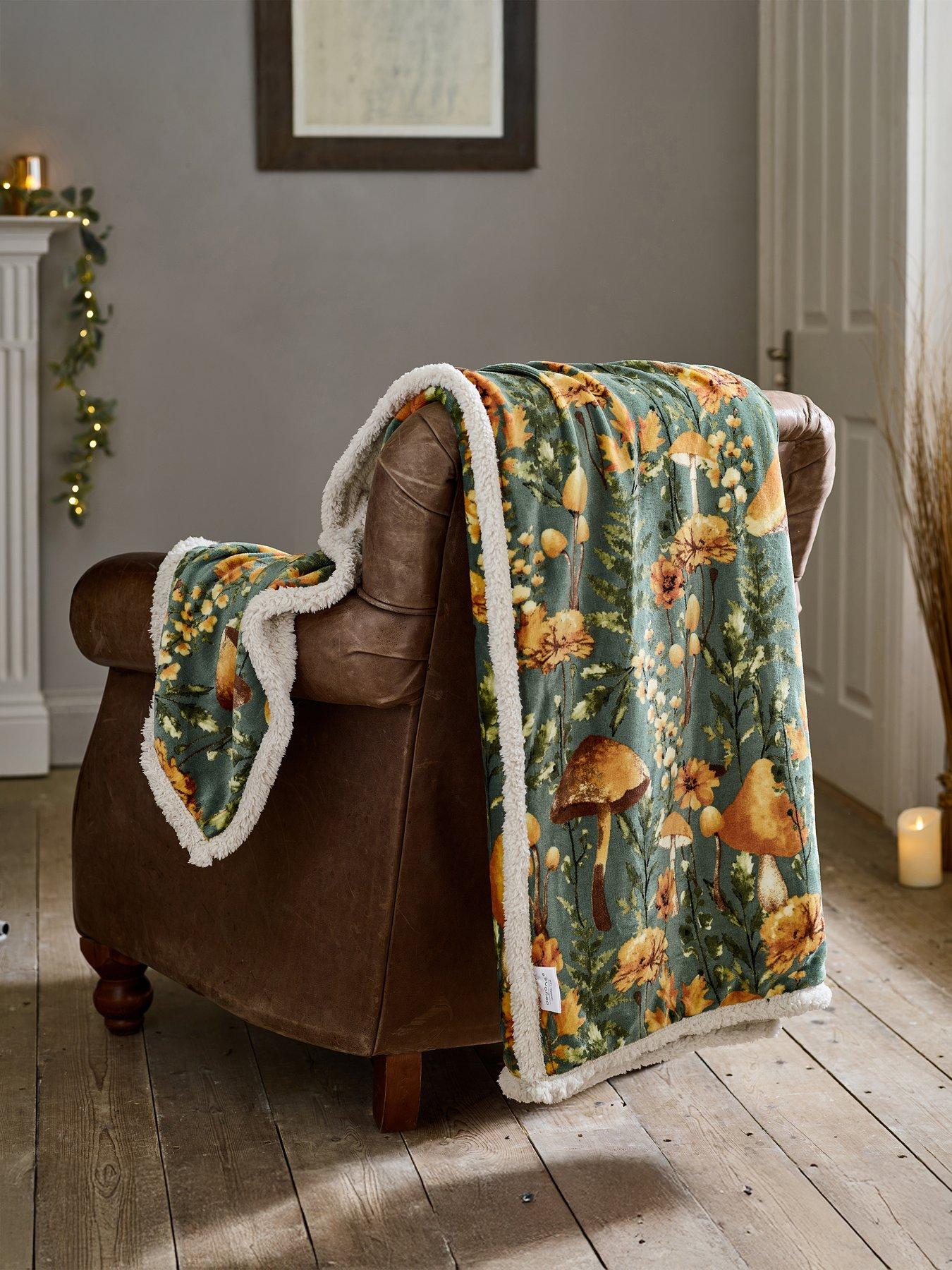 Deyongs Mushroom Sherpa Throw 140x180cm