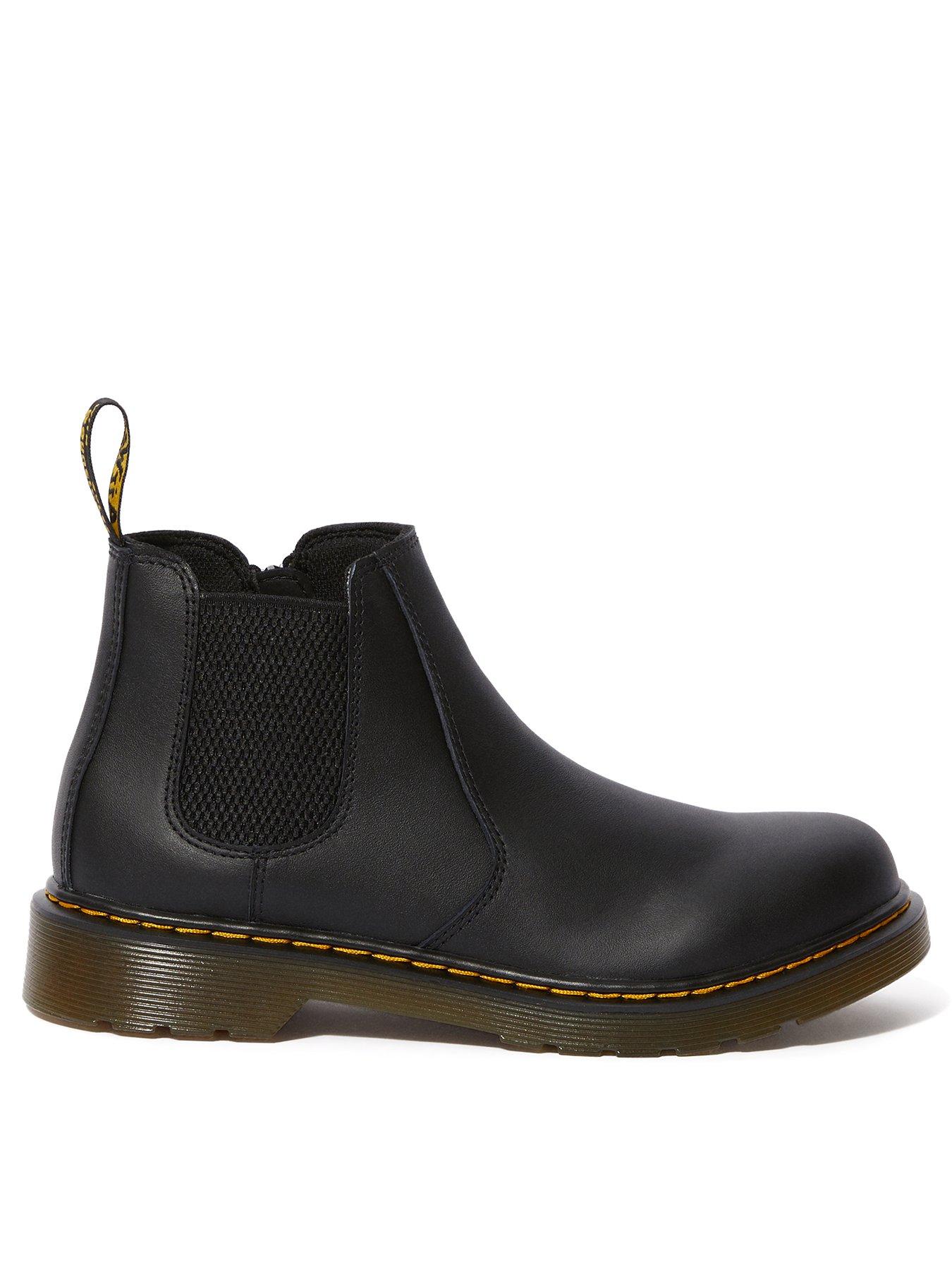Dr Martens Youth 2976 Side Zip Chelsea Boots - Black