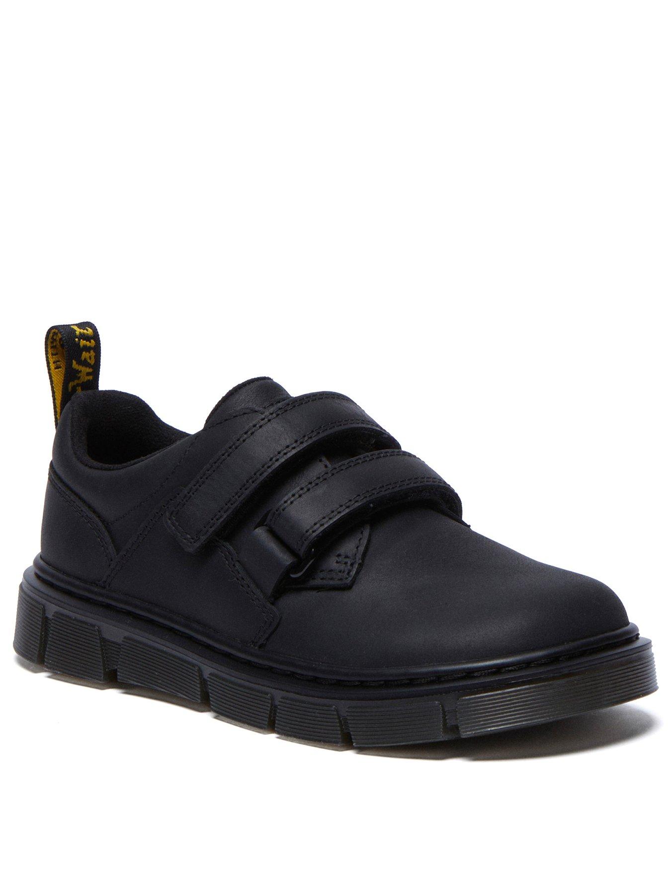 Image 2 of 7 of Dr Martens Junior Raffe Leather Double Strap Shoes - Black
