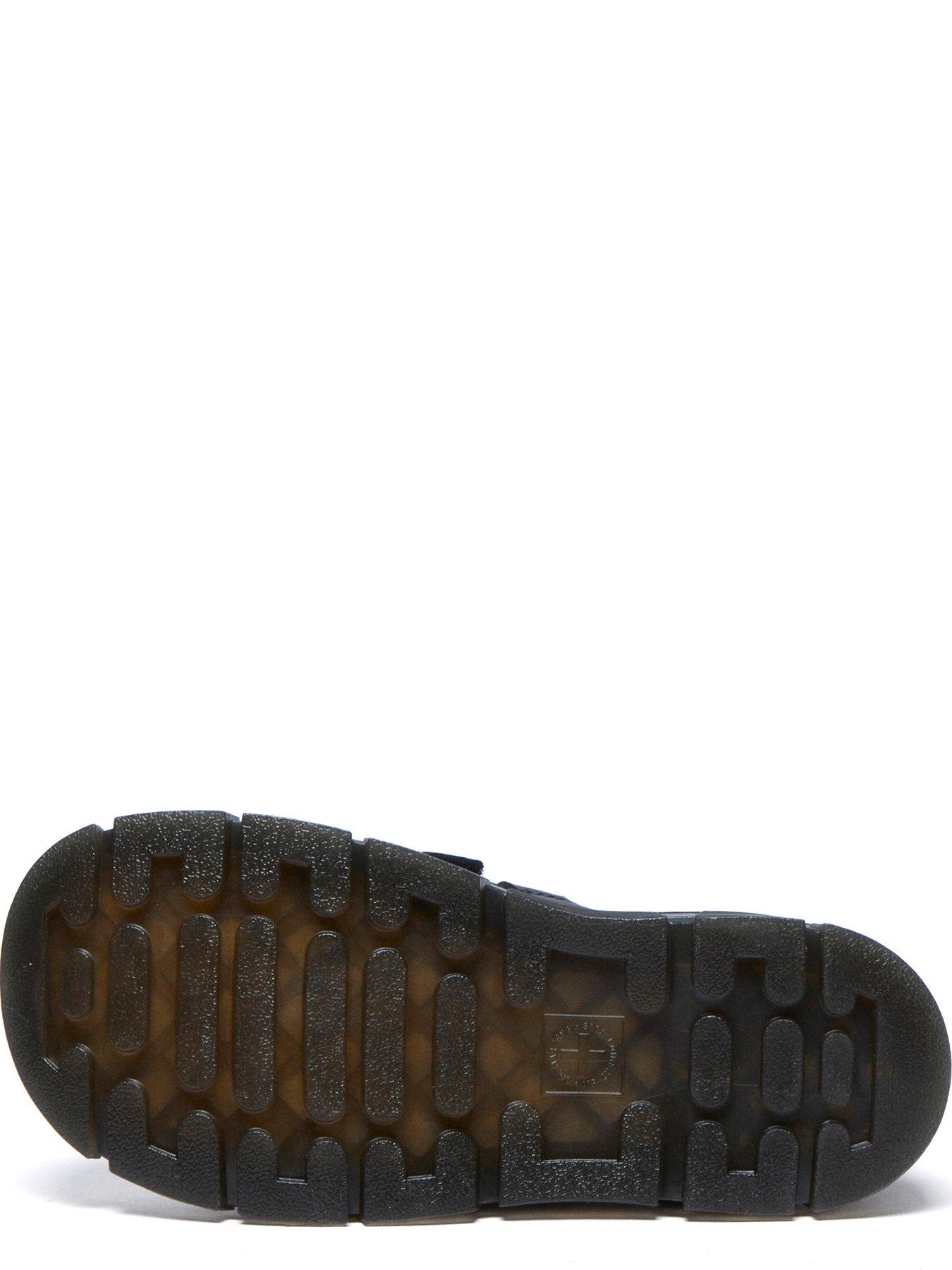 Image 5 of 7 of Dr Martens Junior Raffe Leather Double Strap Shoes - Black