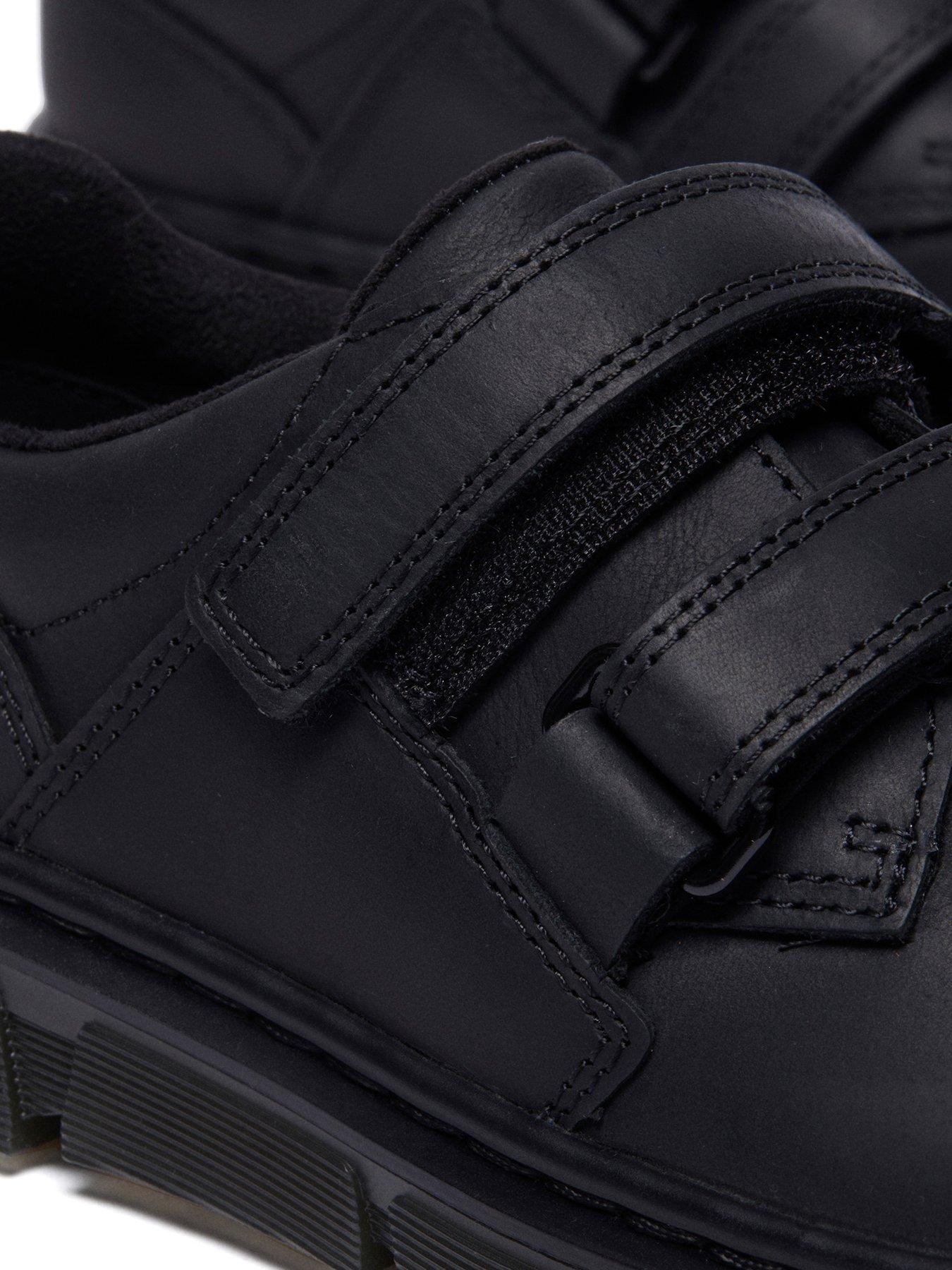 Image 6 of 7 of Dr Martens Junior Raffe Leather Double Strap Shoes - Black